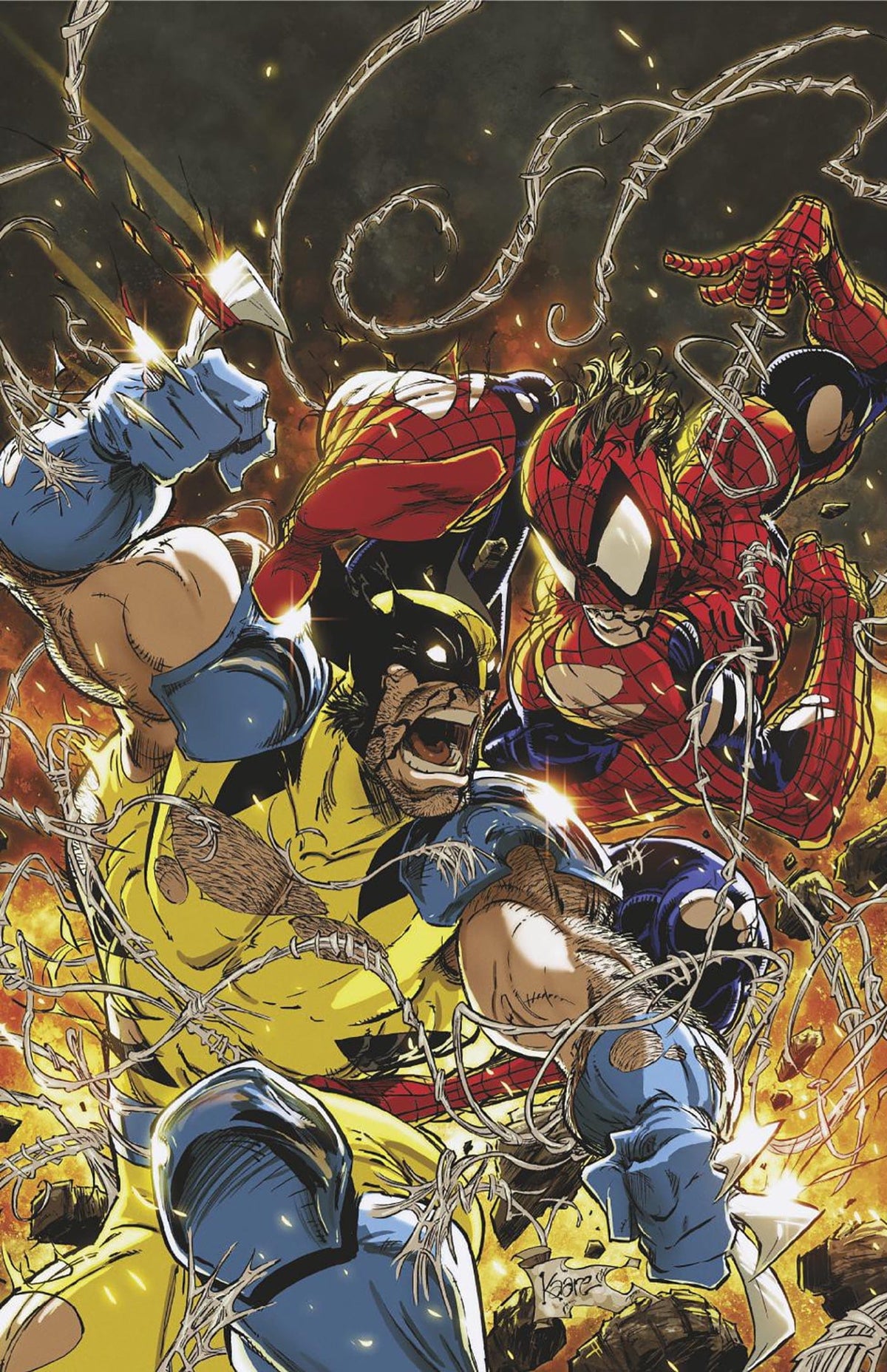 Marvel Comic Books > Incentives SPIDER-MAN & WOLVERINE #2 1:100 INCV KAARE ANDREWS VIRGIN VARIANT 75960621258300218 PRH-75960621258300218