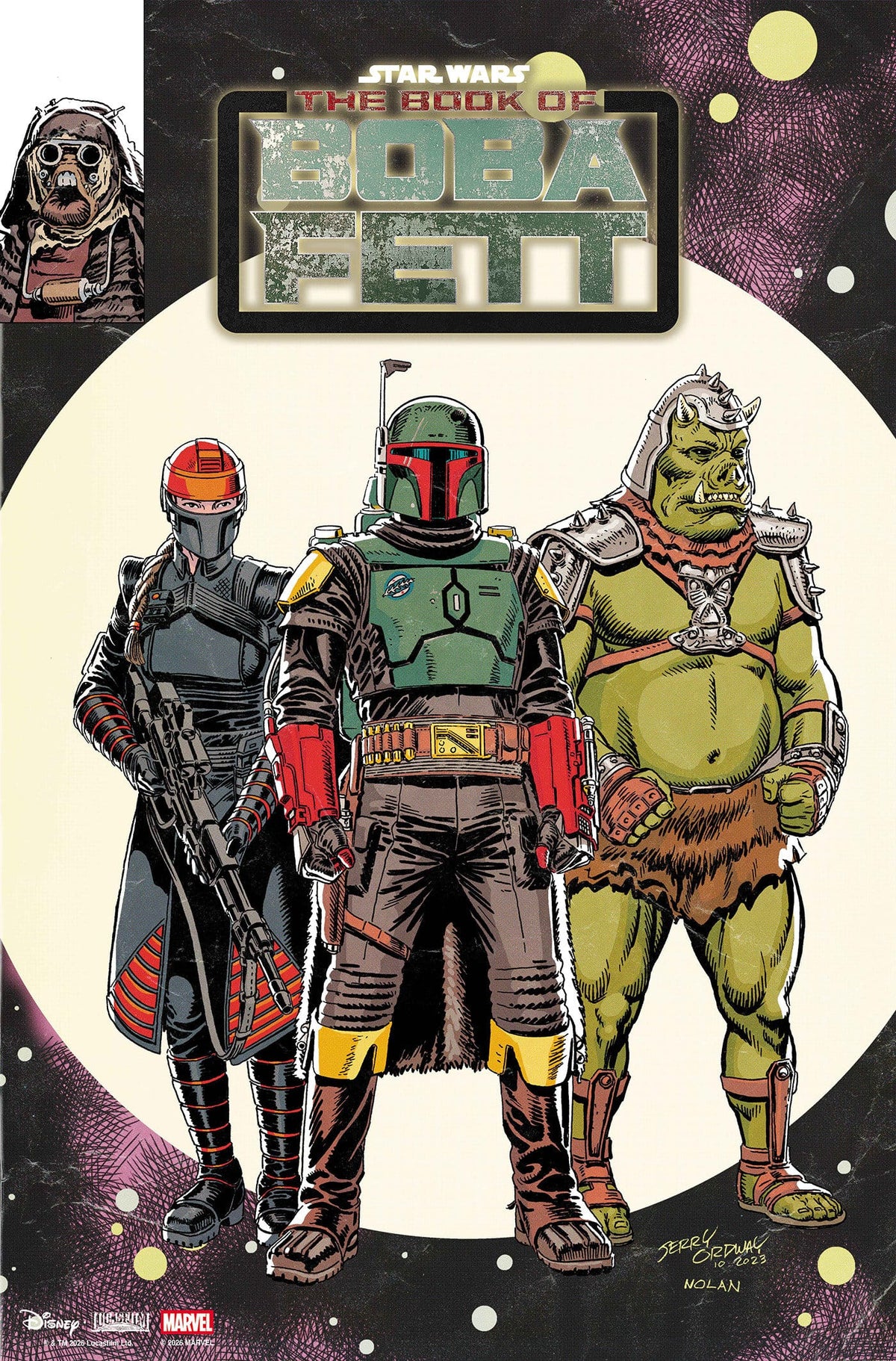 Marvel Comic Books > Incentives STAR WARS: THE BOOK OF BOBA FETT #1 1:25 INCV JERRY ORDWAY VARIANT 75960620601800117 PRH-75960620601800117