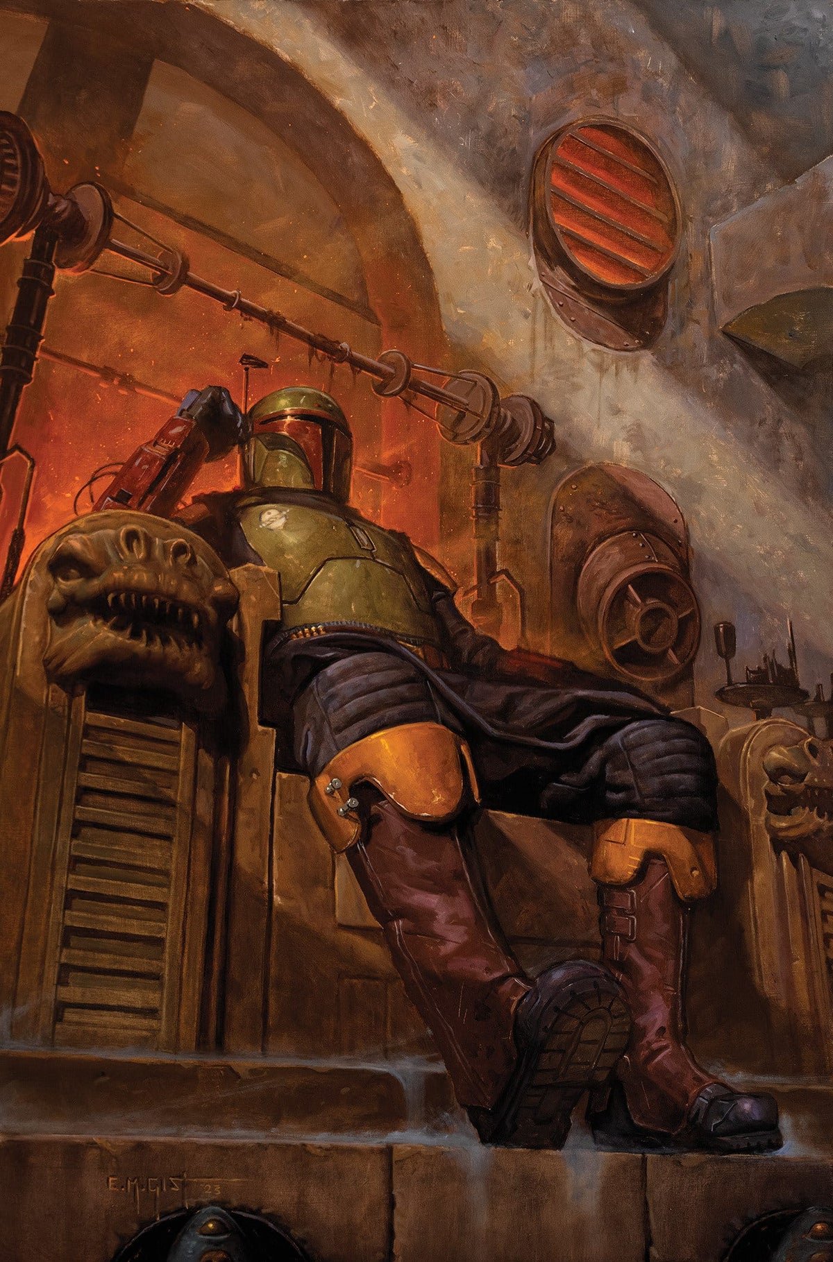Marvel Comic Books > Incentives STAR WARS: THE BOOK OF BOBA FETT #1 1:50 INCV E.M. GIST VIRGIN VARIANT 75960620601800116 PRH-75960620601800116