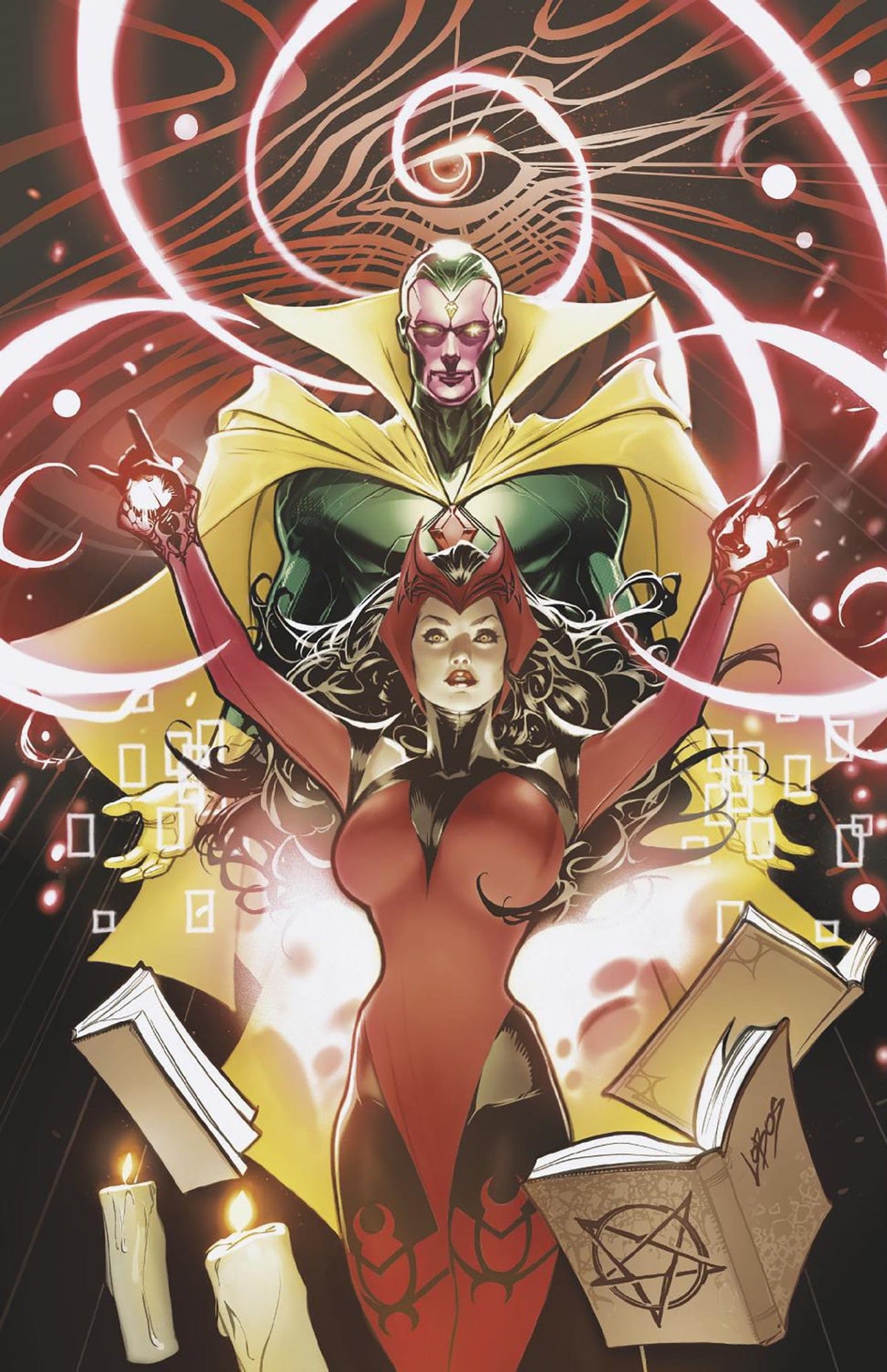Marvel Comic Books > Incentives THE VISION & THE SCARLET WITCH #2 1:100 INCV PABLO VILLALOBOS VIRGIN VARIANT 75960621249100216 PRH-75960621249100216