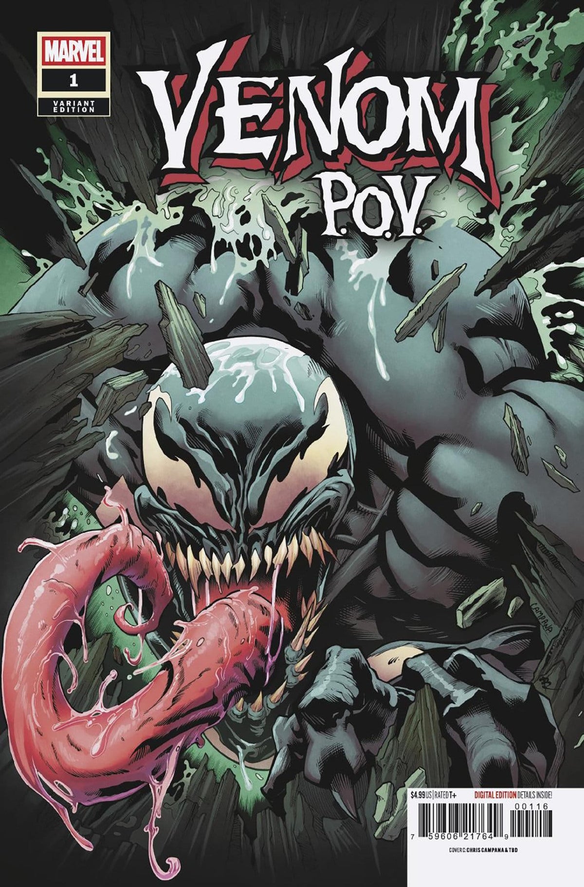 Marvel Comic Books > Incentives VENOM: POV #1 COVER C CHRIS CAMPANA 1:25 VARIANT (Release Date: 12/02/2026) 75960621764900116 PRH-75960621764900116
