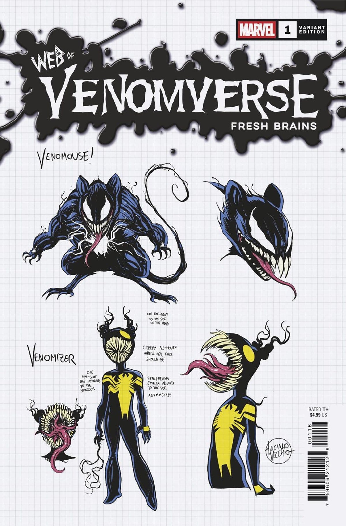 Marvel Comic Books > Incentives WEB OF VENOMVERSE: FRESH BRAINS #1 1:10 INCV TBD ARTIST DESIGN VARIANT 75960621212500116 PRH-75960621212500116