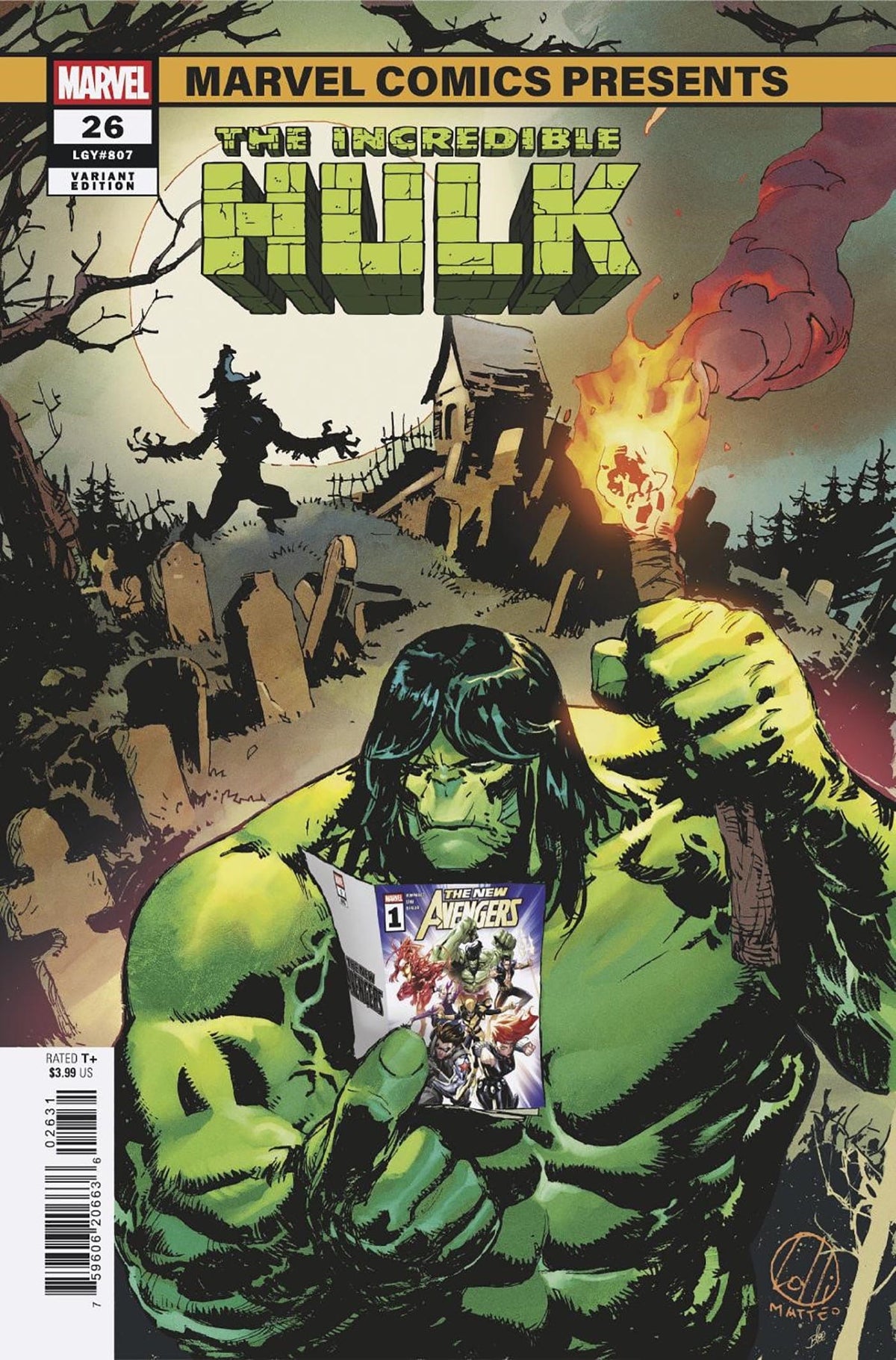 Marvel Comic Books INCREDIBLE HULK #26 MATTEO LOLLI MARVEL COMICS PRESENTS VARIANT 75960620663602631 PRH-75960620663602631
