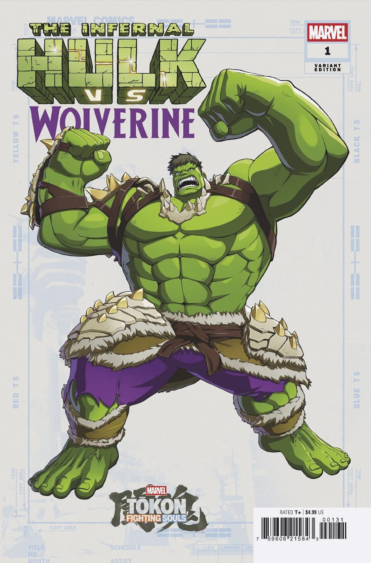 Marvel Comic Books INFERNAL HULK VS. WOLVERINE #1 MARVEL TOKON: FIGHTING SOULS VARIANT (Release Date: 09/23/2026) 75960621584300131 PRH-75960621584300131