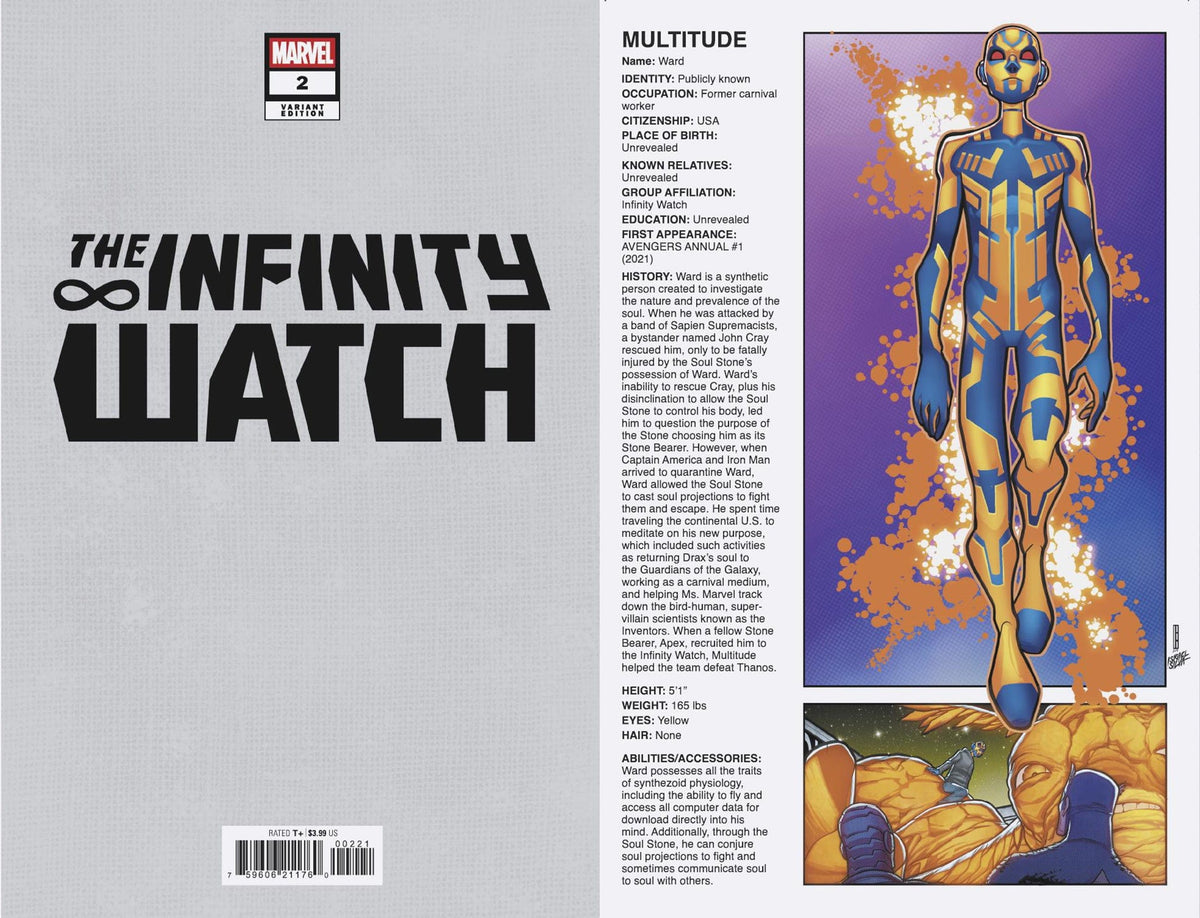 Marvel Comic Books INFINITY WATCH #2 DAVID BALDEON HANDBOOK HOMAGE VARIANT 75960621176000221 PRH-75960621176000221