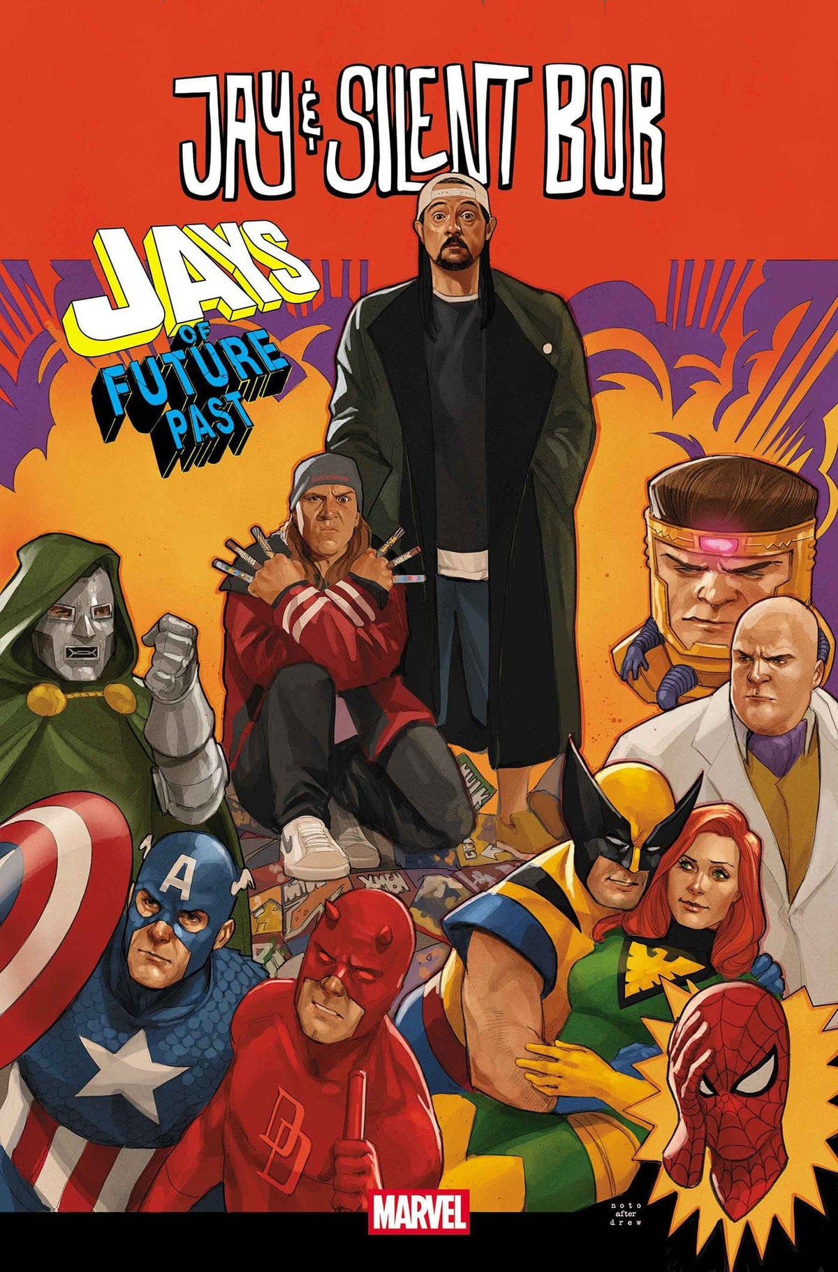 Marvel Comic Books JAY & SILENT BOB: JAYS OF FUTURE PAST #1 PHIL NOTO HOMAGE VARIANT 75960621434100131 PRH-75960621434100131
