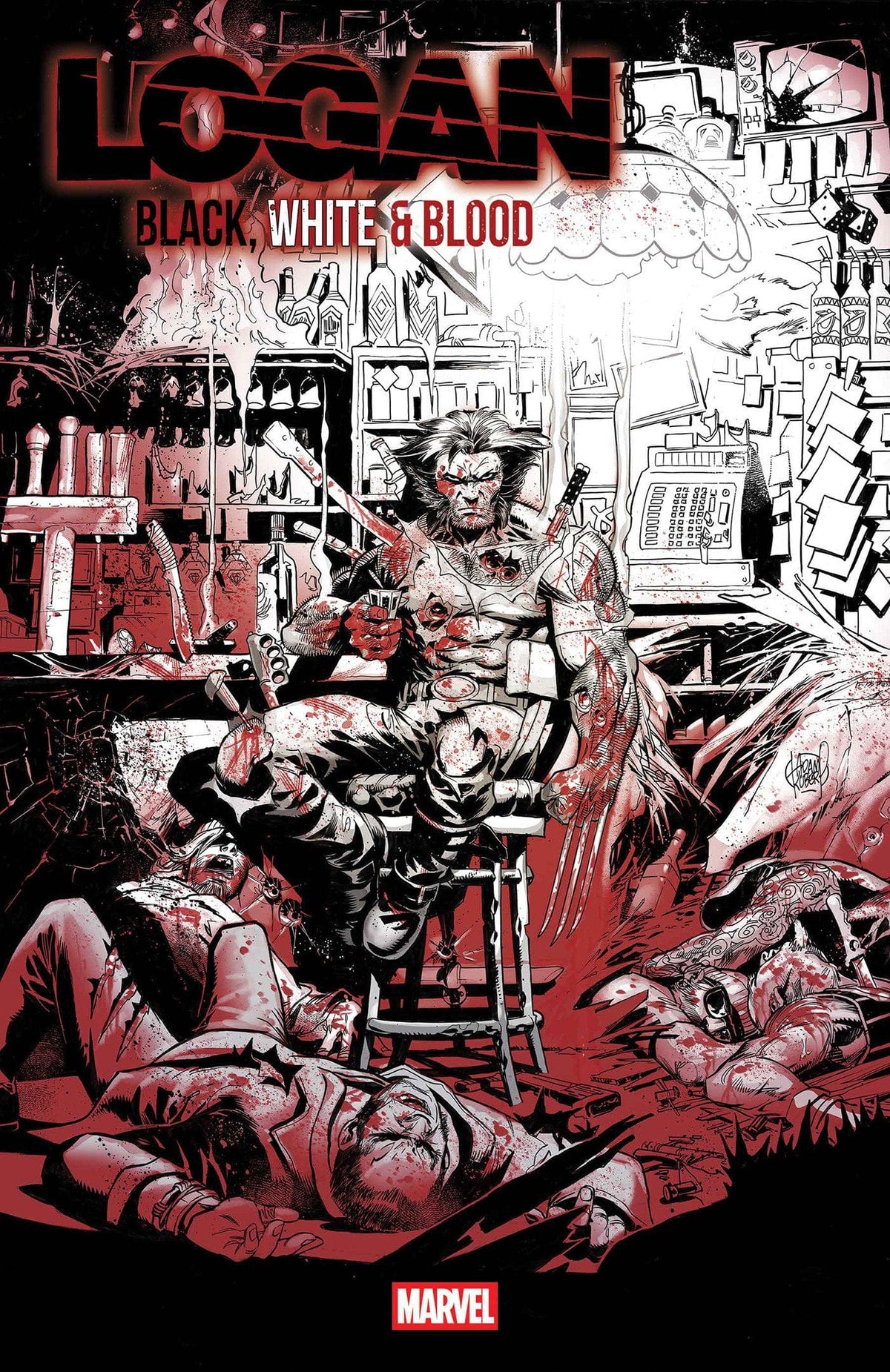 Marvel Comic Books LOGAN: BLACK, WHITE & BLOOD #1 ADAM KUBERT VARIANT 75960621350400121 PRH-75960621350400121