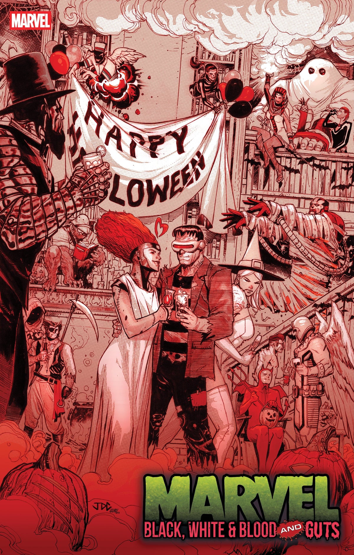 Marvel Comic Books MARVEL: BLACK, WHITE & BLOOD AND GUTS #1 JOSHUA CASSARA VARIANT 75960621332000141 PRH-75960621332000141