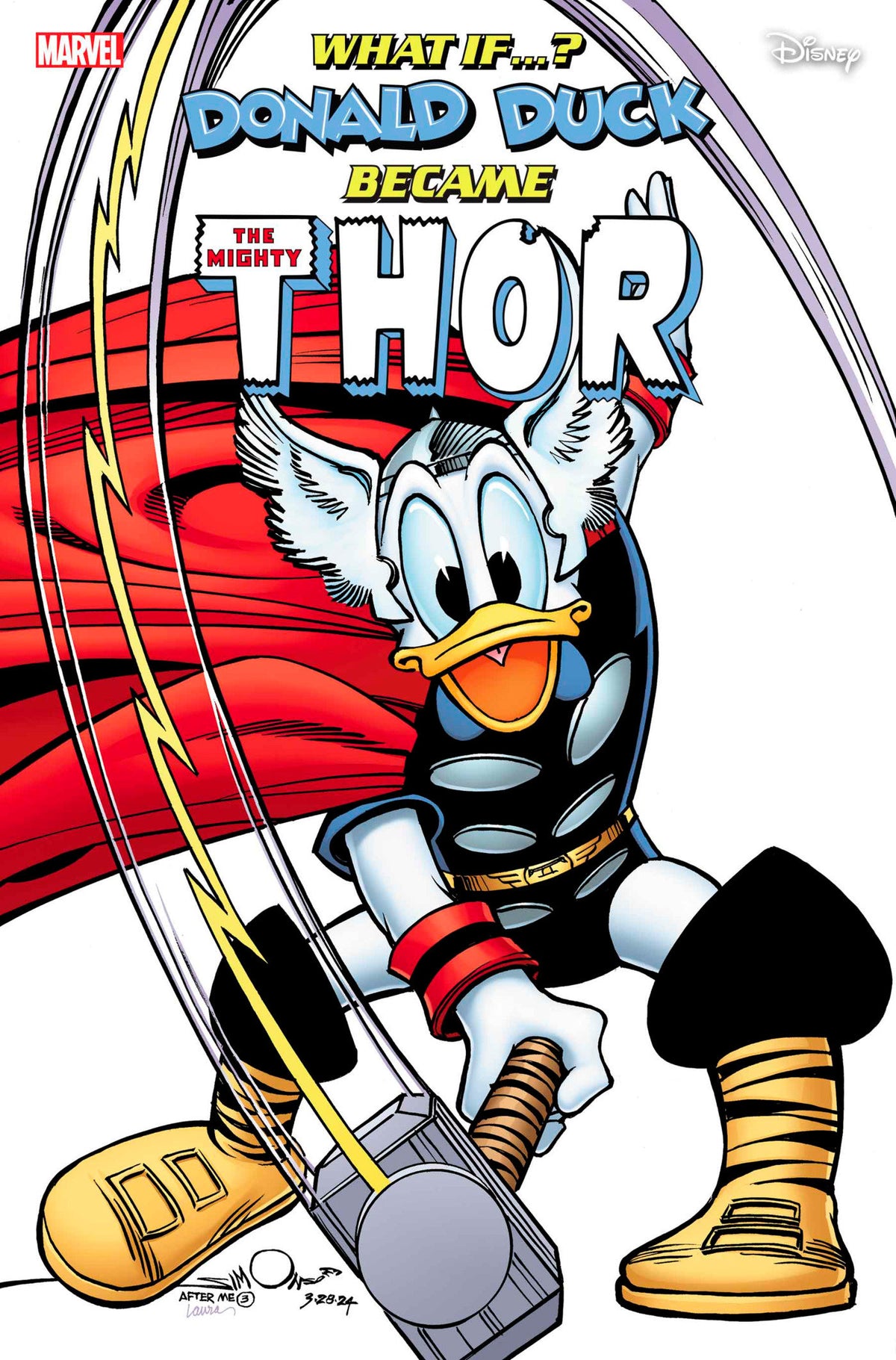 Marvel Comic Books MARVEL & DISNEY: WHAT IF...? DONALD DUCK BECAME THOR #1 WALT SIMONSON VARIANT 75960621014500141 PRH-75960621014500141