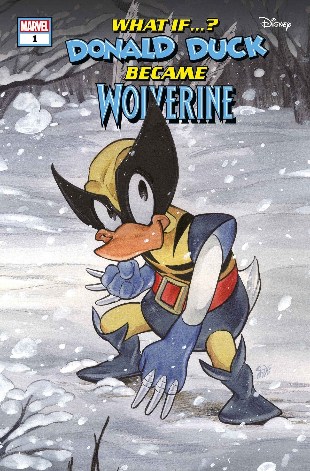 Marvel Comic Books MARVEL & DISNEY: WHAT IF...? DONALD DUCK BECAME WOLVERINE #1 PEACH MOMOKO VARIANT 75960621013800131 PRH-75960621013800131
