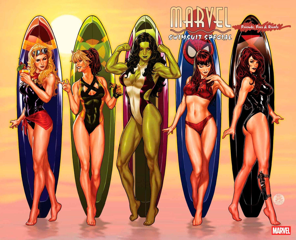 Marvel Comic Books MARVEL SWIMSUIT SPECIAL: FRIENDS, FOES & RIVALS #1 MARK BROOKS WRAPAROUND VARIANT 75960621338200171 PRH-75960621338200171