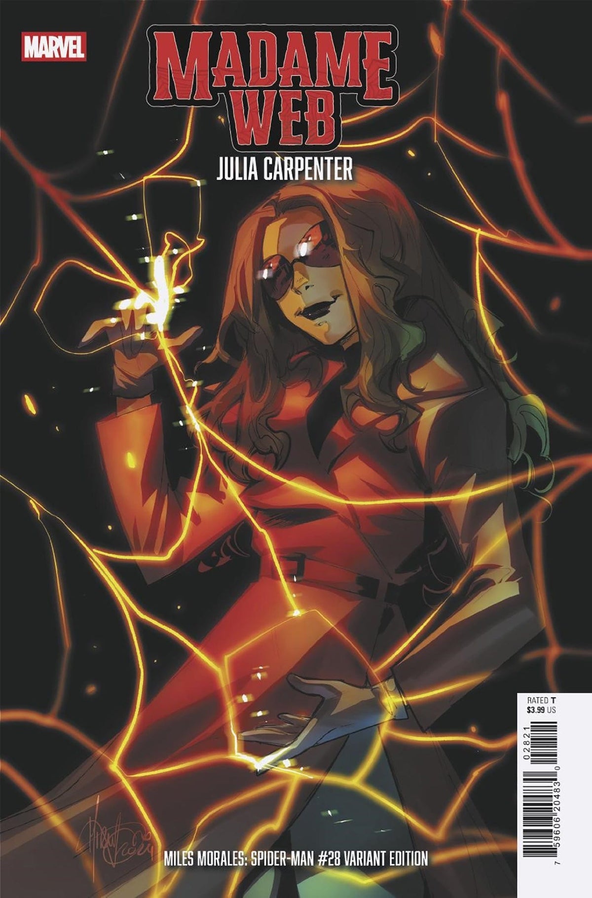 Marvel Comic Books MILES MORALES: SPIDER-MAN #28 MIRKA ANDOLFO MADAME WEB VARIANT 75960620483002821 PRH-75960620483002821