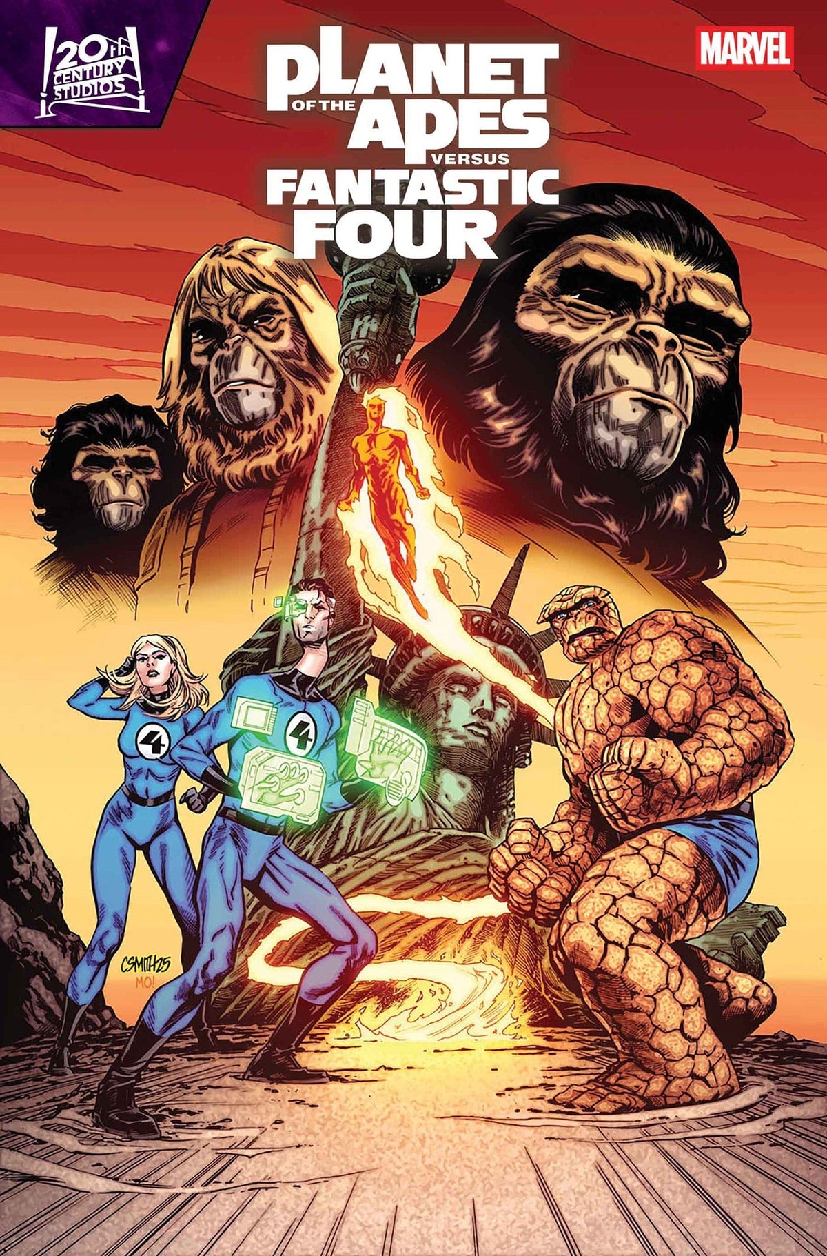 Marvel Comic Books PLANET OF THE APES VS. FANTASTIC FOUR #3 CORY SMITH VARIANT 75960621389400351 PRH-75960621389400351