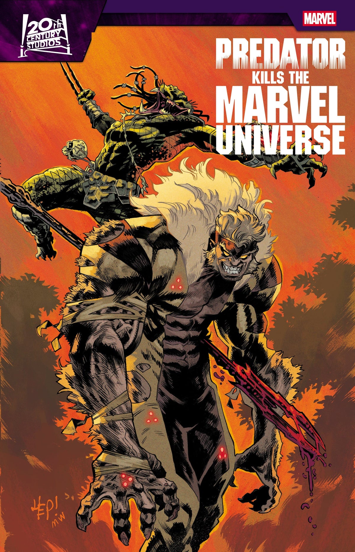 Marvel Comic Books PREDATOR KILLS THE MARVEL UNIVERSE #3 SCOTT HEPBURN HUNTING THE HUNTERS VARIANT 75960621259000321 PRH-75960621259000321