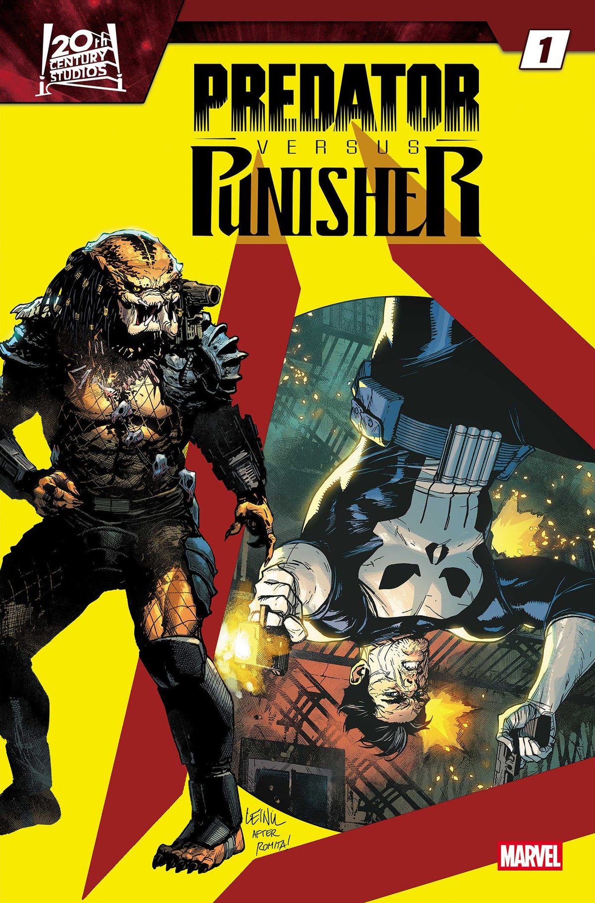 Marvel Comic Books PREDATOR VS. PUNISHER #1 COVER B LEINIL YU HOMAGE VARIANT (Release Date: 11/11/2026) 75960621694900121 PRH-75960621694900121