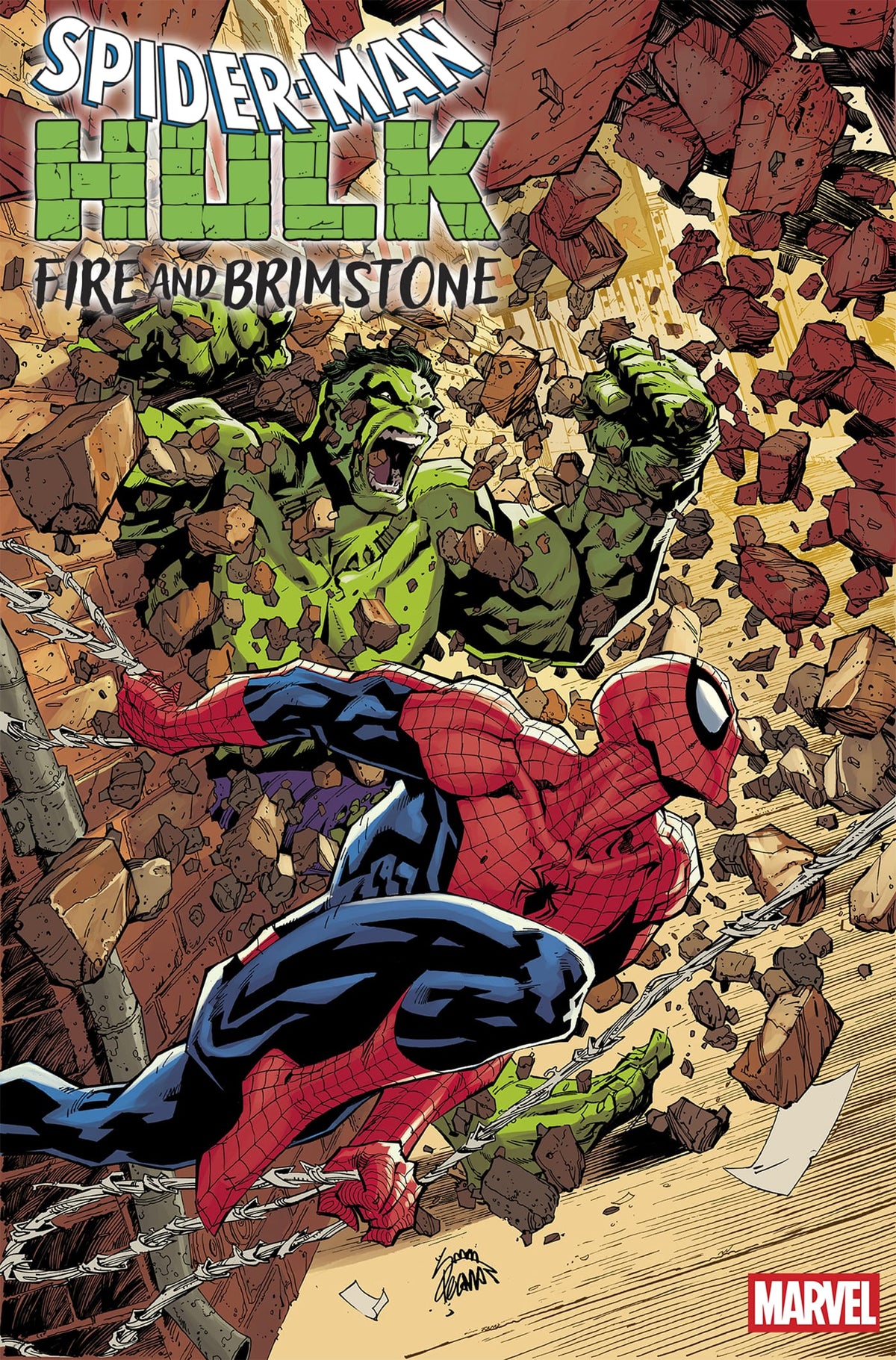 Marvel Comic Books SPIDER-MAN/HULK: FIRE AND BRIMSTONE #1 RYAN STEGMAN VARIANT (Release Date: 08/19/2026) 75960621436500161 PRH-75960621436500161