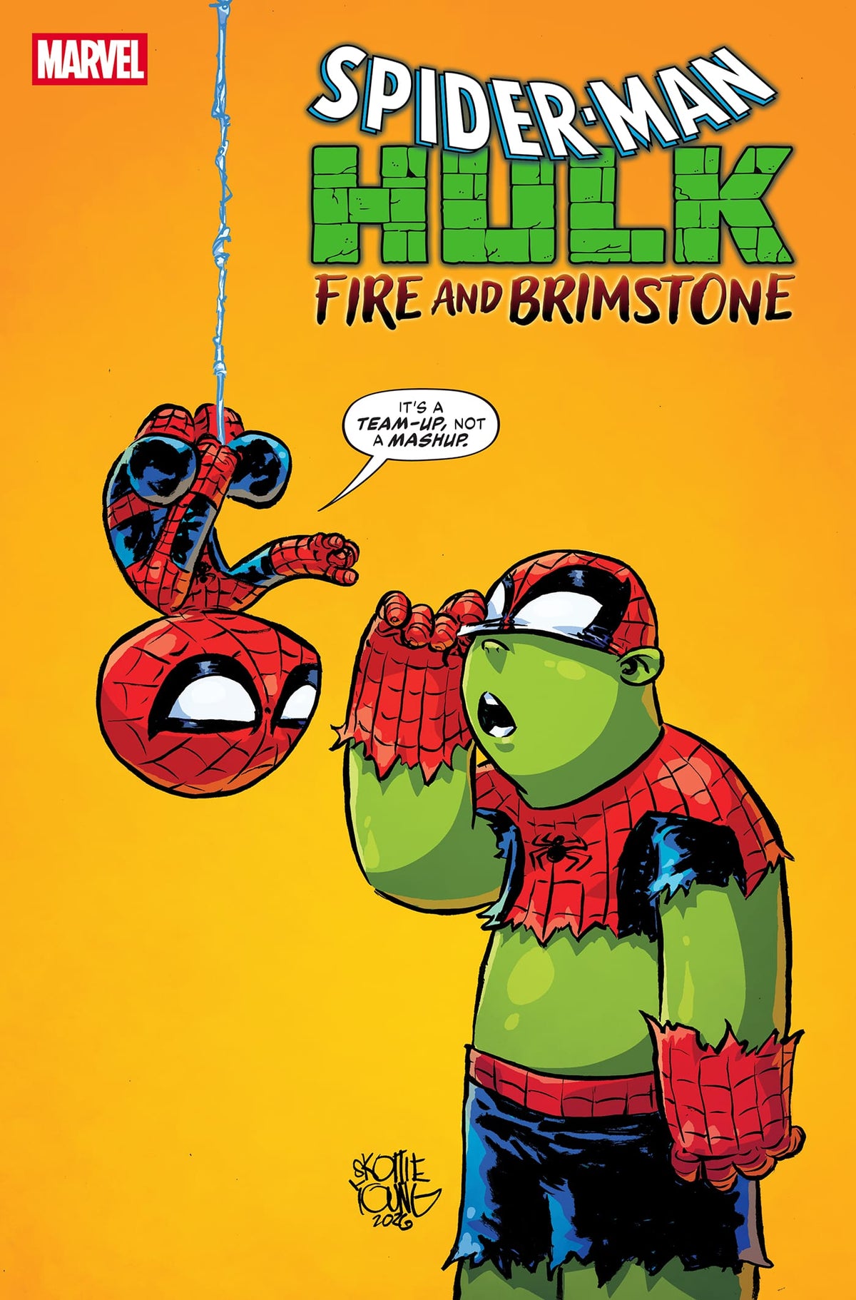 Marvel Comic Books SPIDER-MAN/HULK: FIRE AND BRIMSTONE #1 SKOTTIE YOUNG VARIANT (Release Date: 08/19/2026) 75960621436500131 PRH-75960621436500131