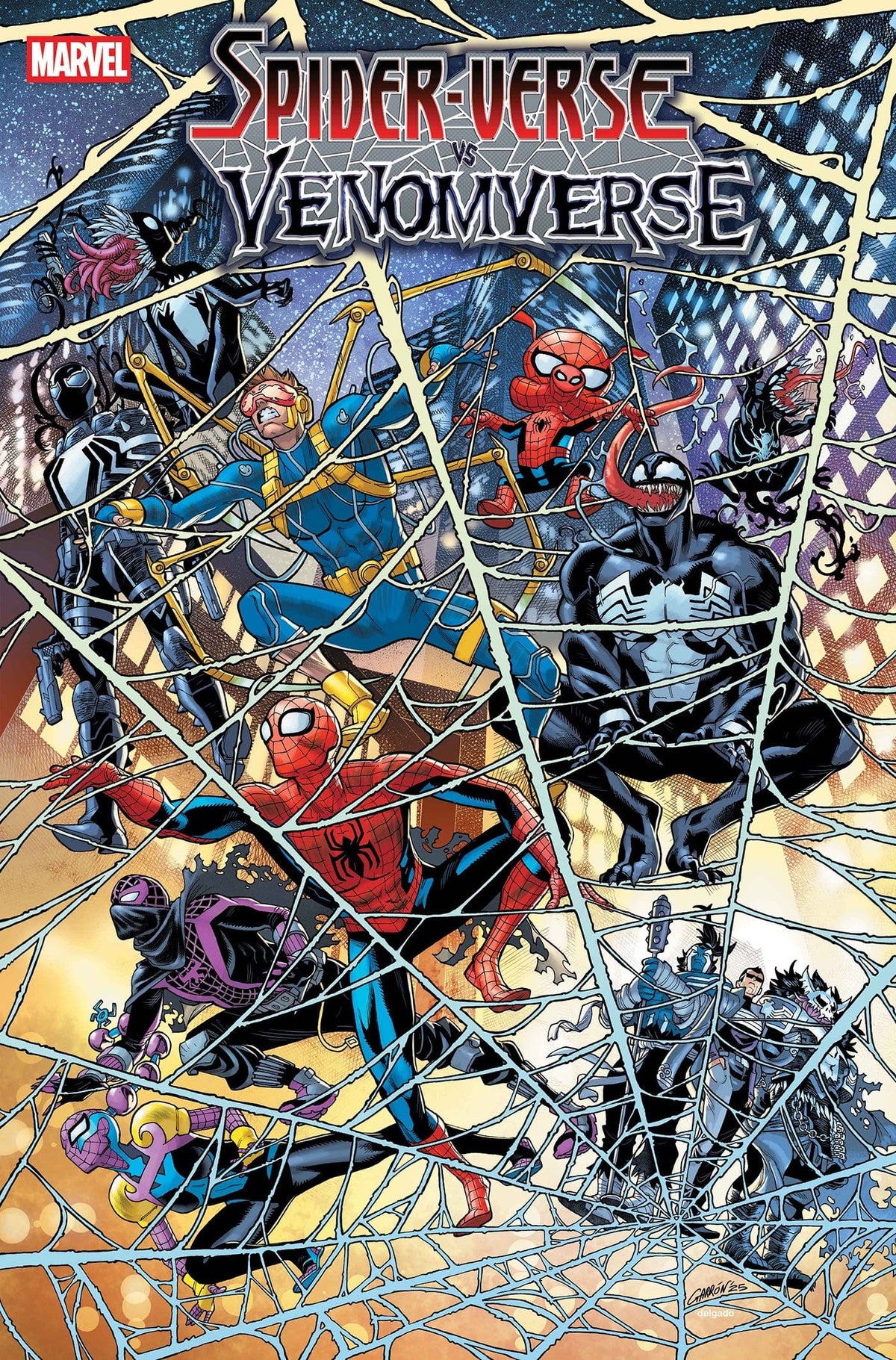 Marvel Comic Books SPIDER-VERSE VS. VENOMVERSE #1 JAVIER GARRON FOIL VARIANT 75960621031200131 PRH-75960621031200131