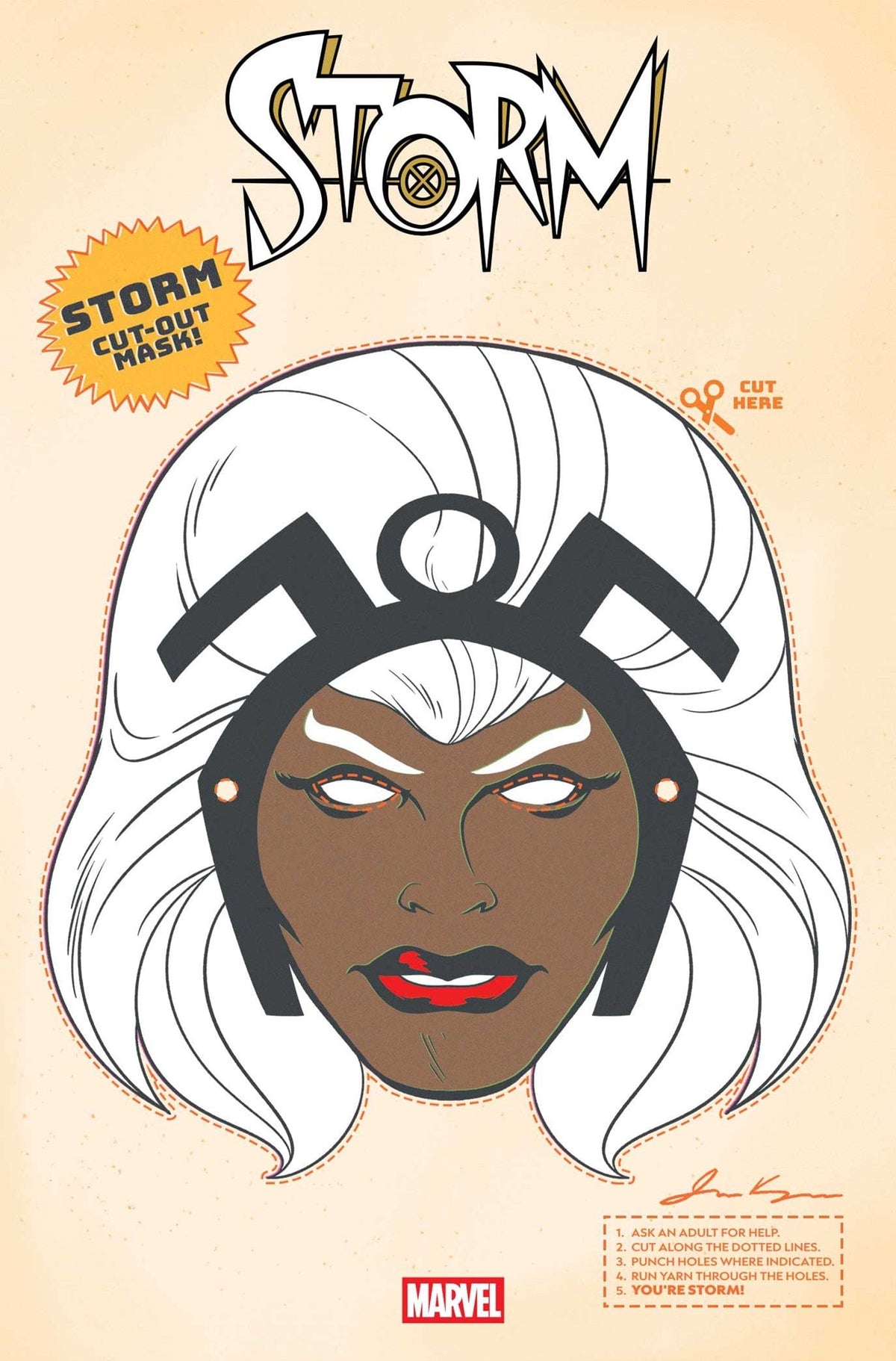 Marvel Comic Books STORM #12 RETRO HALLOWEEN MASK VARIANT 75960621036701231 PRH-75960621036701231