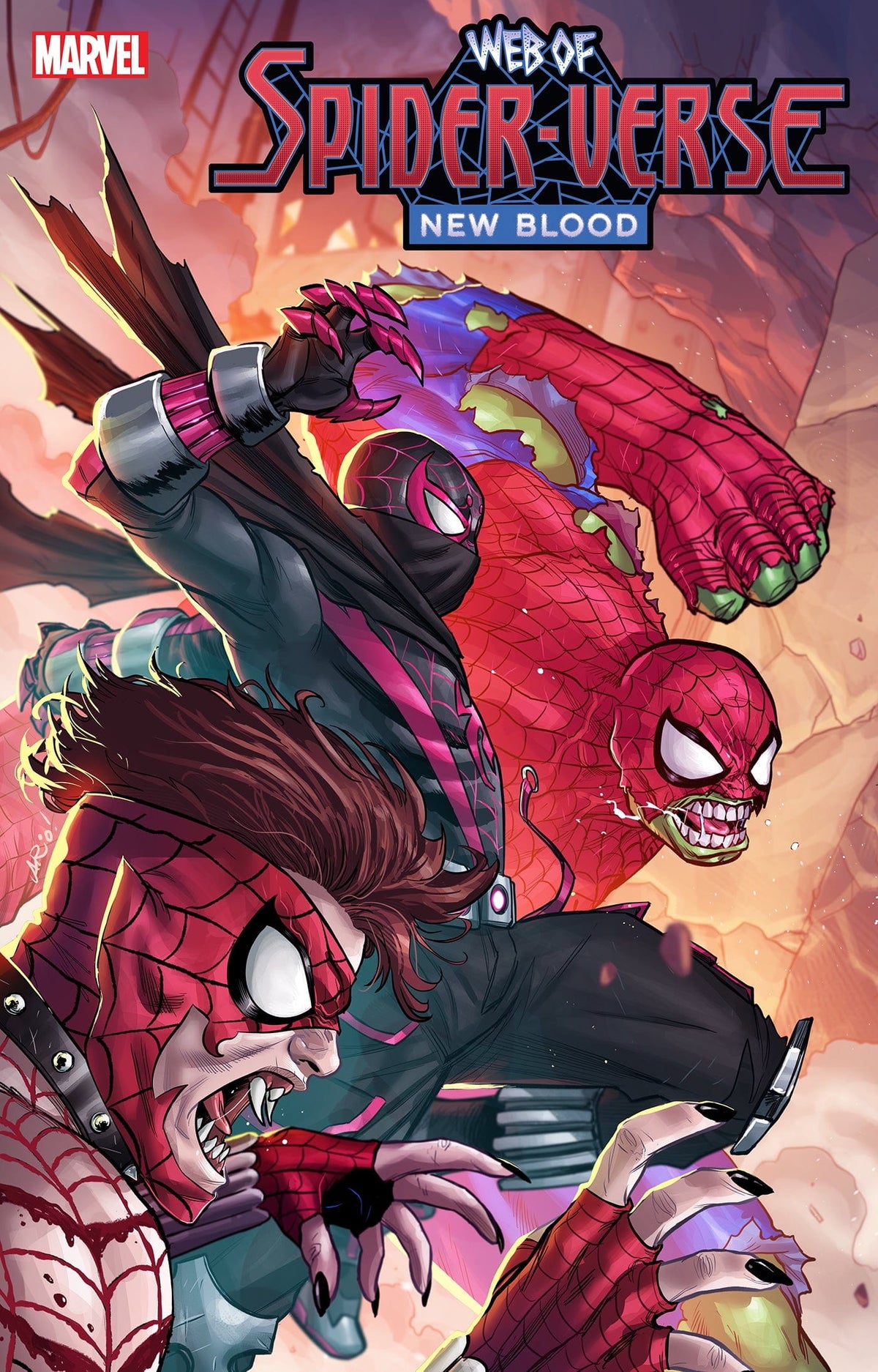 Marvel Comic Books WEB OF SPIDER-VERSE: NEW BLOOD #1 ARIO ANINDITO CONNECTING VARIANT 75960621211800121 PRH-75960621211800121
