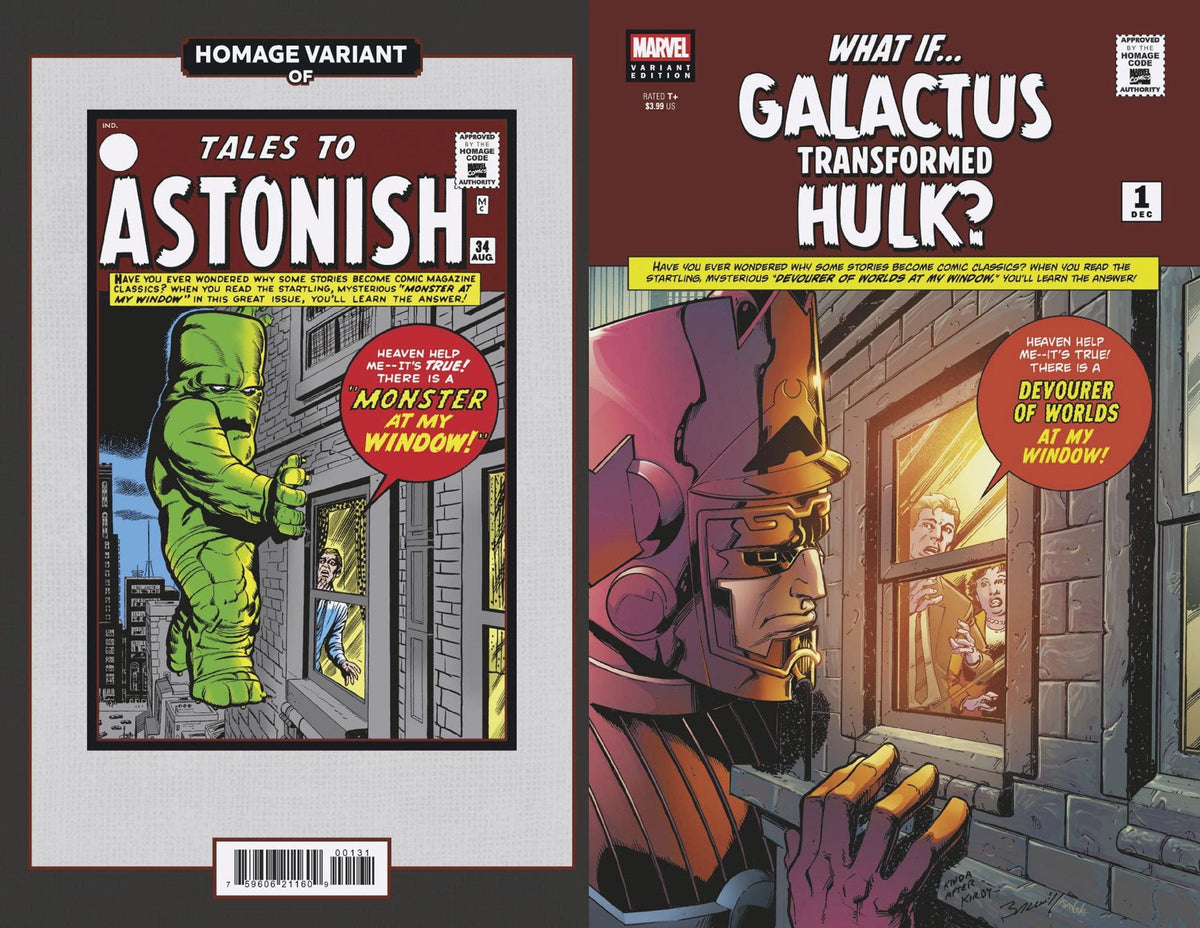 Marvel Comic Books WHAT IF...? GALACTUS: GALACTUS TRANSFORMED HULK? #1 MARK BAGLEY SCI-FI HOMAGE VA RIANT 75960621160900131 PRH-75960621160900131