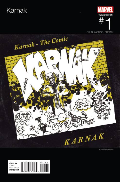 MARVEL COMICS Comic Books KARNAK #1 HIP HOP VAR 75960608291900181