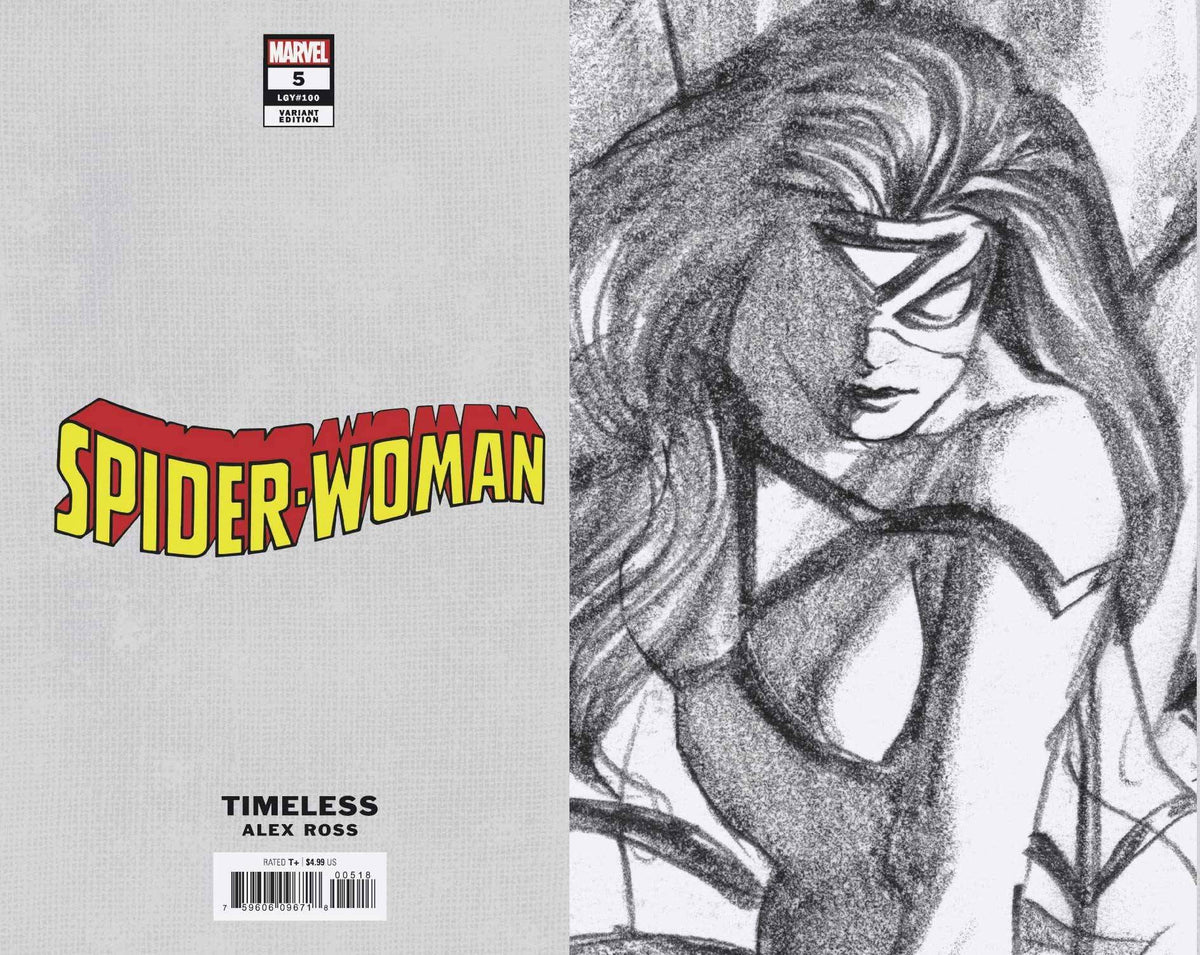 MARVEL COMICS Comic Books SPIDER-WOMAN #5 ROSS SPIDER-MAN TIMELESS VIRGIN SKETCH VAR 1:100 75960609671800518 JUN208935