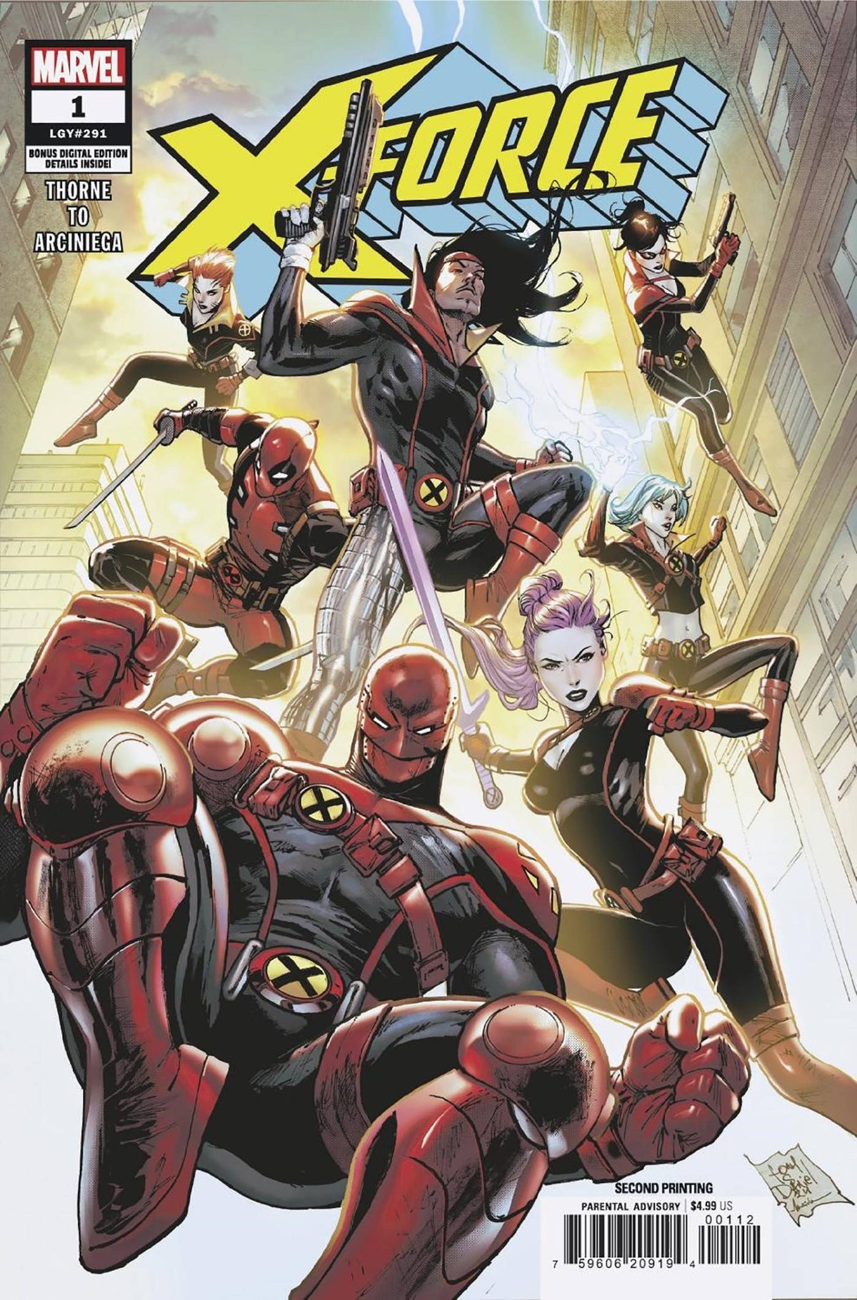 MARVEL COMICS Comic Books X-FORCE #1 2ND PTG TONY DANIEL VAR 75960620919400112