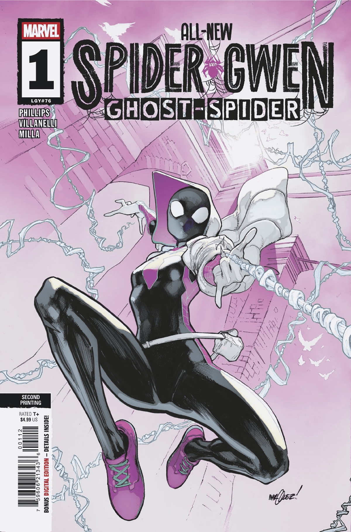 Marvel PRH Comic Books ALL-NEW SPIDER-GWEN: THE GHOST-SPIDER #1 DAVID MARQUEZ 2ND PRINTING VARIANT 75960621343600112 PRH-75960621343600112