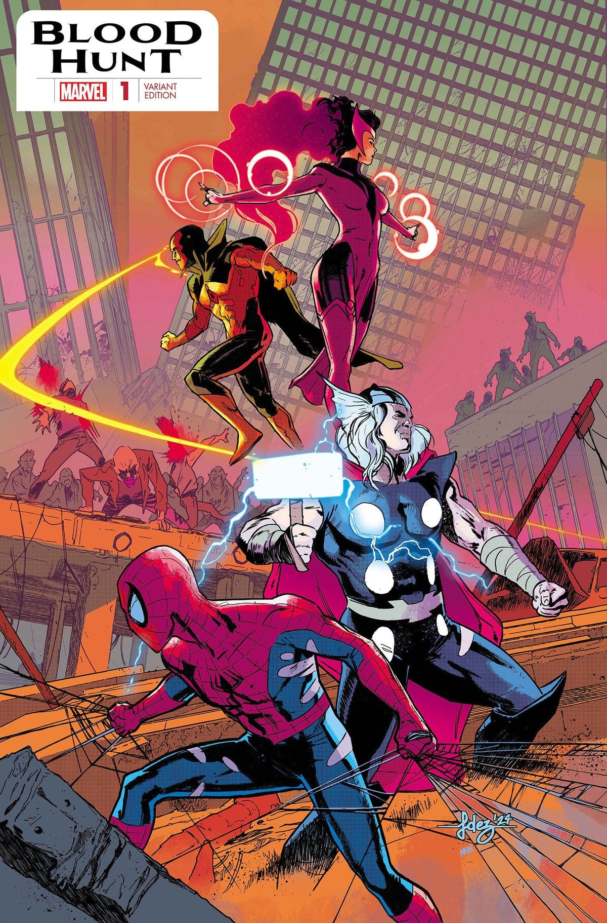 MARVEL PRH Comic Books BLOOD HUNT #1 JAVIER FERNANDEZ FOIL VAR 75960620805000151 FEB240595