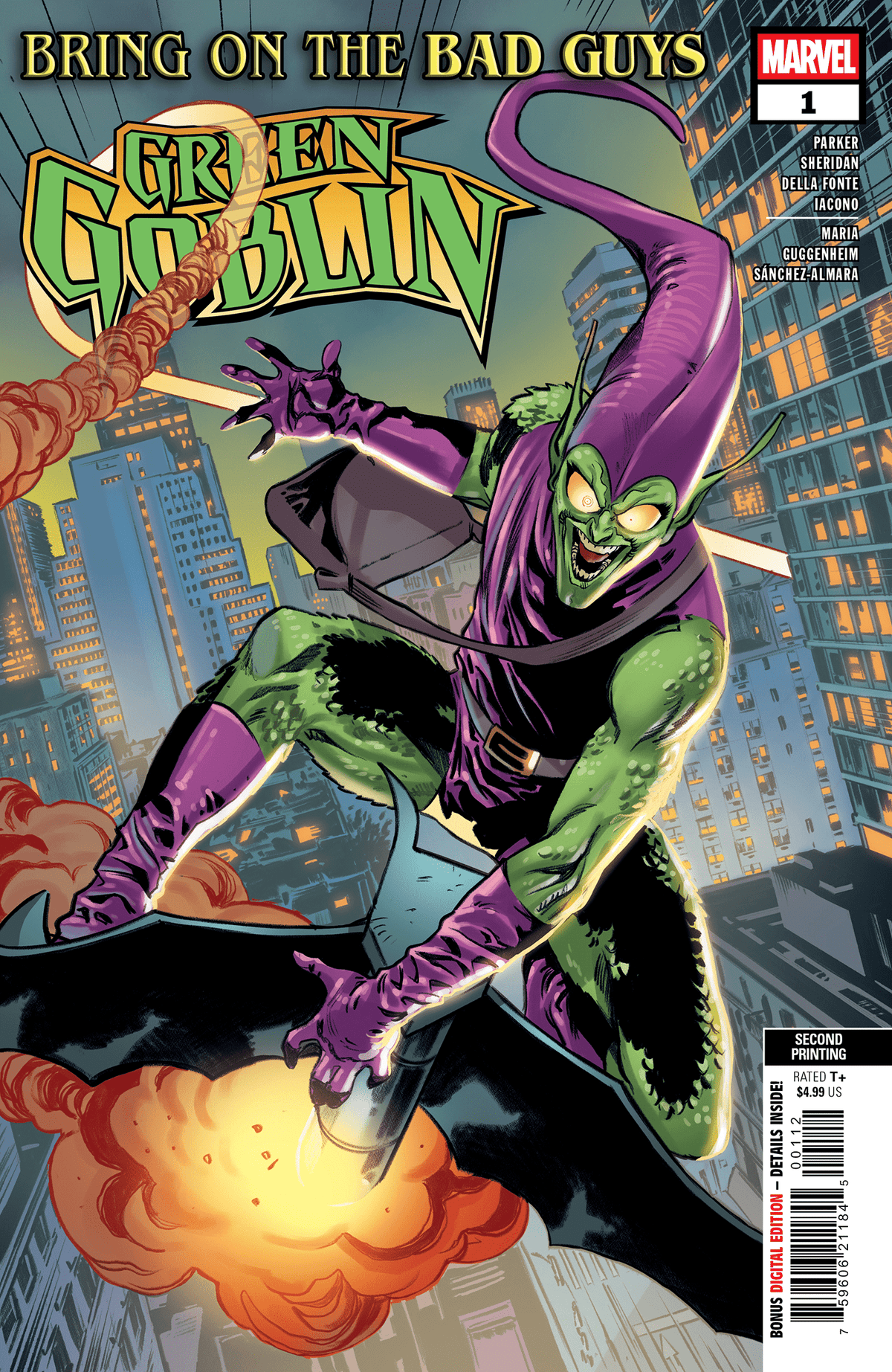 Marvel PRH Comic Books BRING ON THE BAD GUYS: GREEN GOBLIN #1 MATTEO DELLA FONTE 2ND PRINTING VARIANT 75960621184500112 PRH-75960621184500112