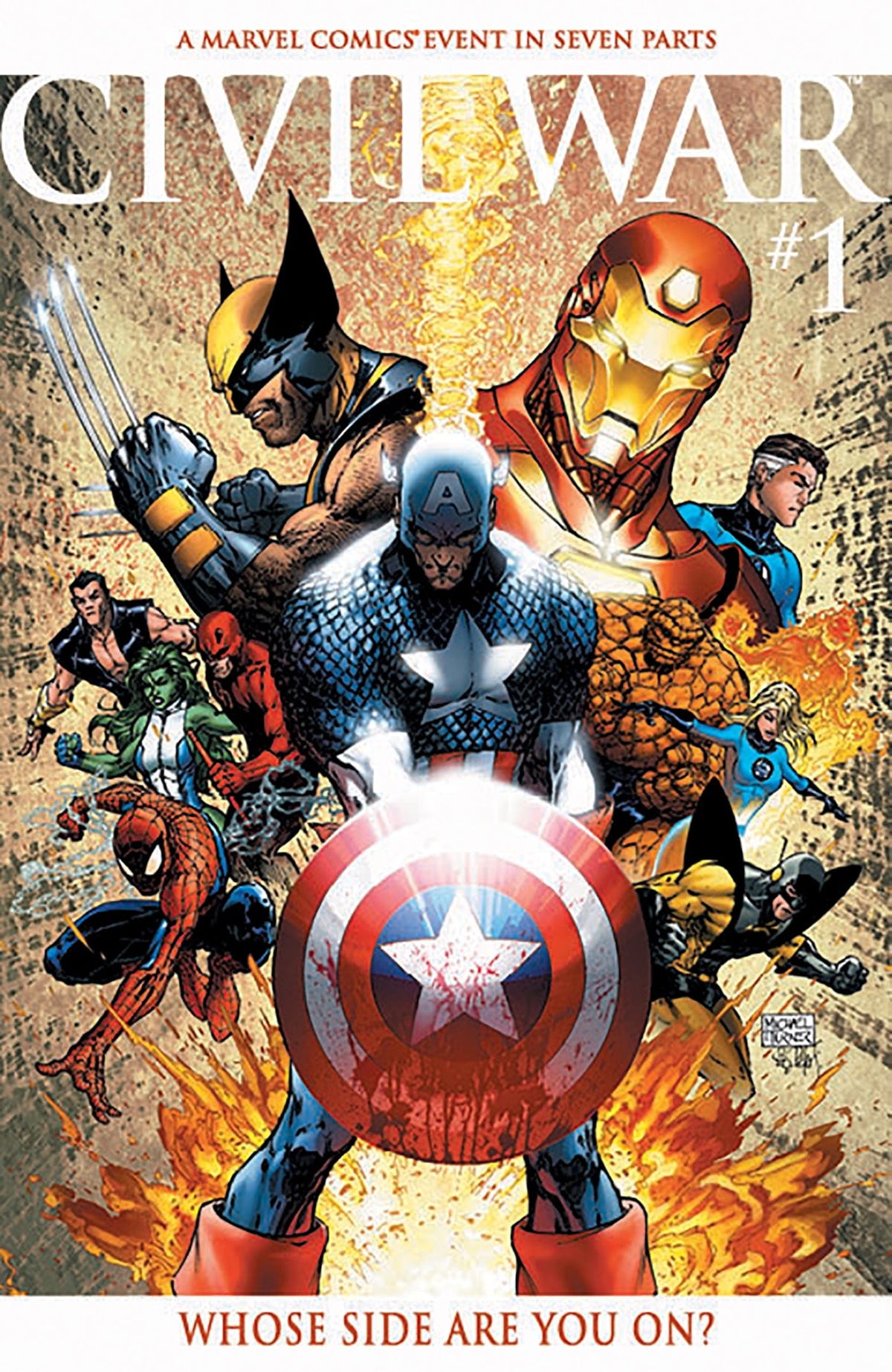 Marvel PRH Comic Books CIVIL WAR #1 FACSIMILE EDITION MICHAEL TURNER FOIL VARIANT 75960621262000131 PRH-75960621262000131