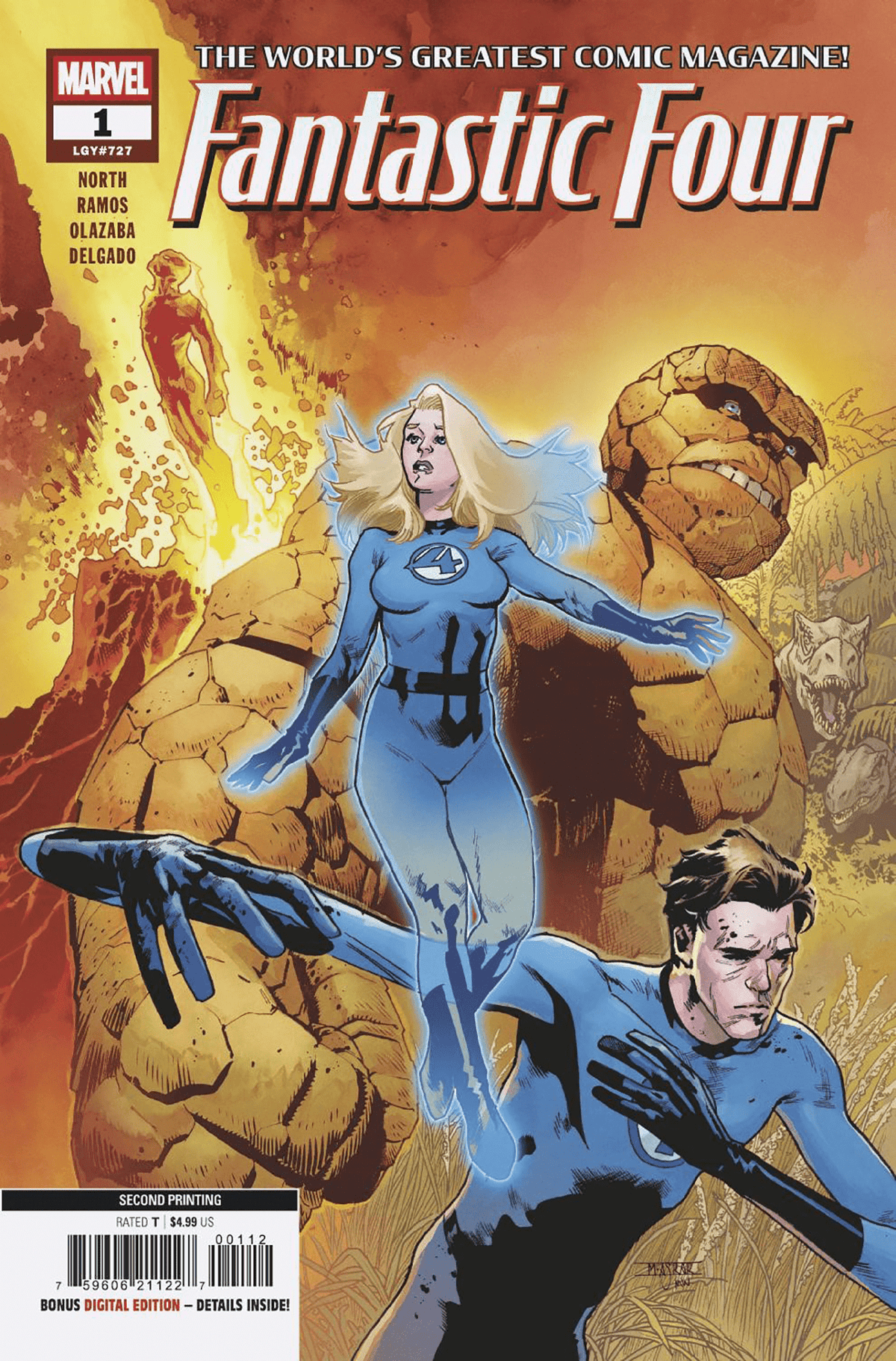 Marvel PRH Comic Books FANTASTIC FOUR #1 MAHMUD ASRAR 2ND PRINTING VARIANT 75960621122700112 PRH-75960621122700112