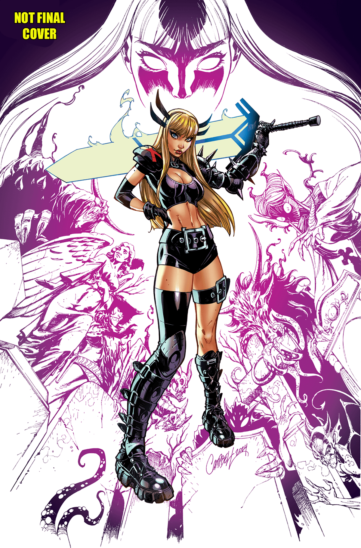 Marvel PRH Comic Books > Incentives Magik #1 J. Scott Campbell 1:25 INCV 2nd PTG Virgin Variant 75960621034300142 PRH-75960621034300142