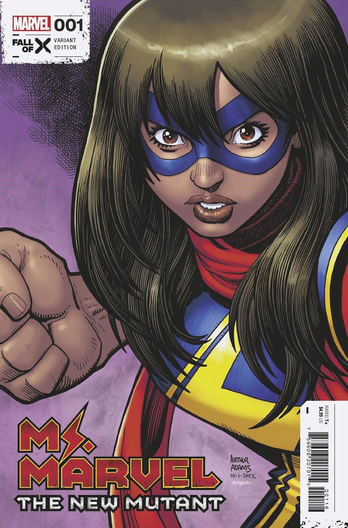 MARVEL PRH Comic Books > Incentives MS. MARVEL THE NEW MUTANT #1 1:50 ARTHUR ADAMS VARIANT 75960620701500116 JUN230938