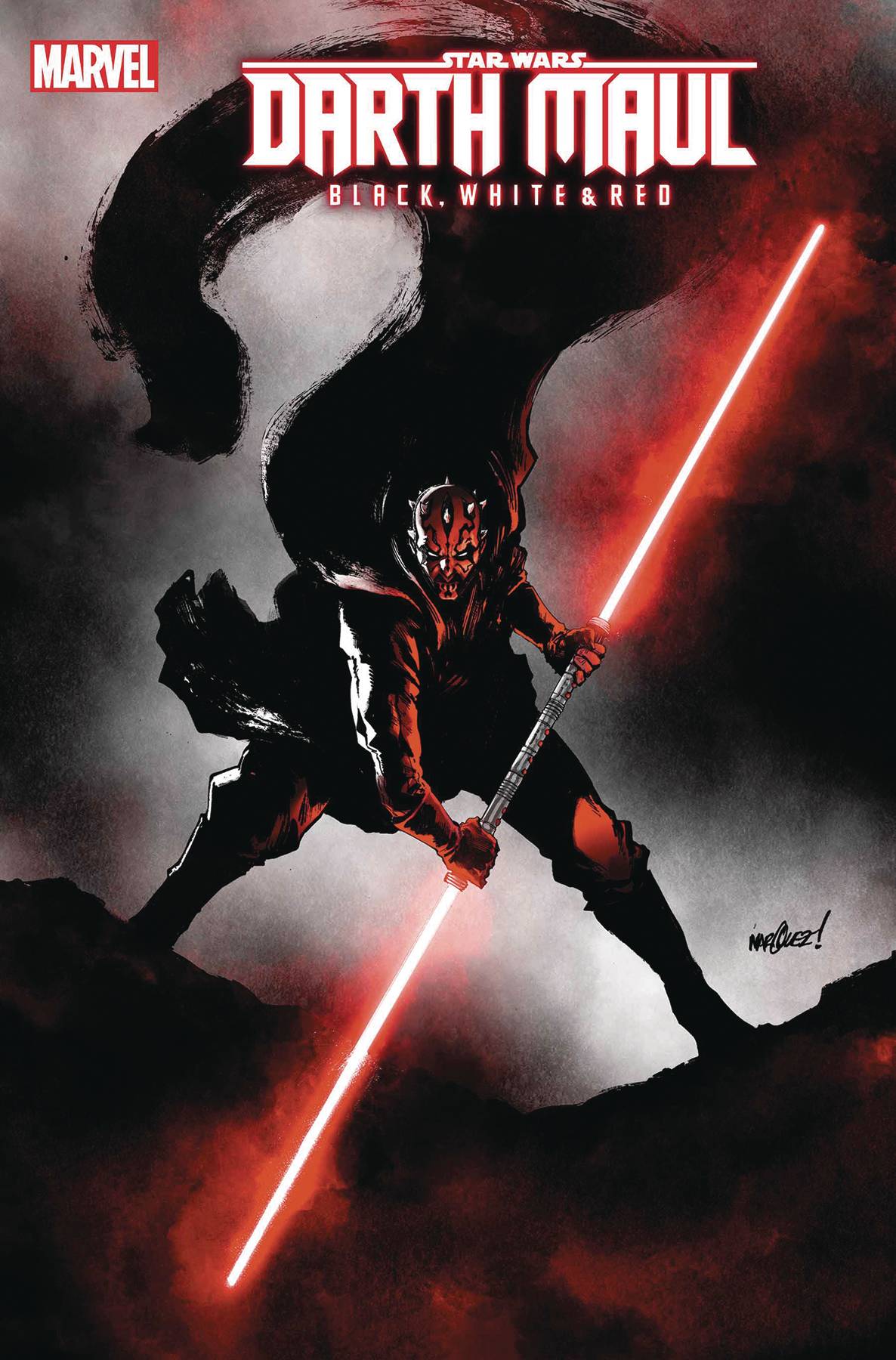 MARVEL PRH Comic Books > Incentives STAR WARS DARTH MAUL BW RED #3 1:25 INCV DAVID MARQUEZ VAR 75960620707700316 APR240830