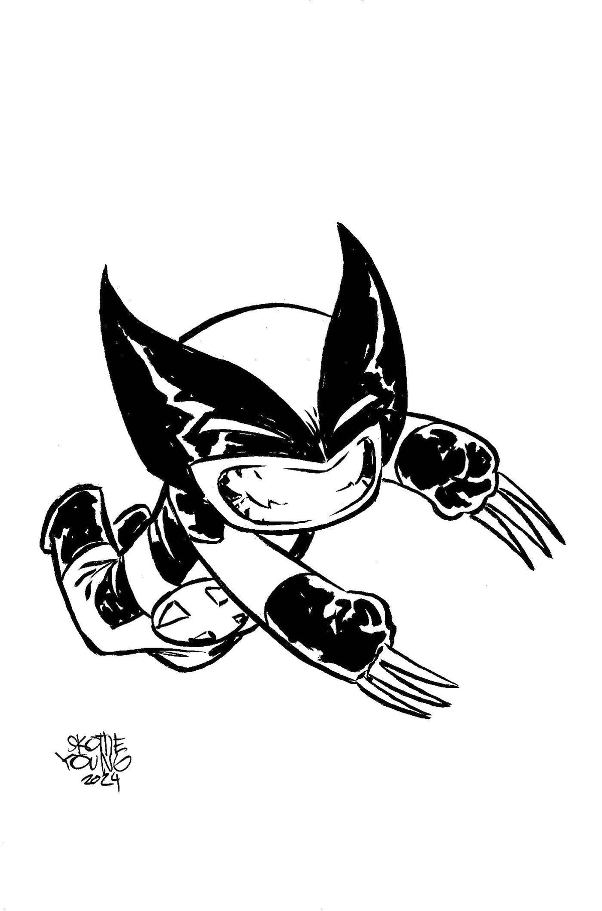 MARVEL PRH Comic Books > Incentives WOLVERINE BLOOD HUNT #1 1:50 INCV BIG MARVEL SKETCH VIR 75960620874600116 APR240604