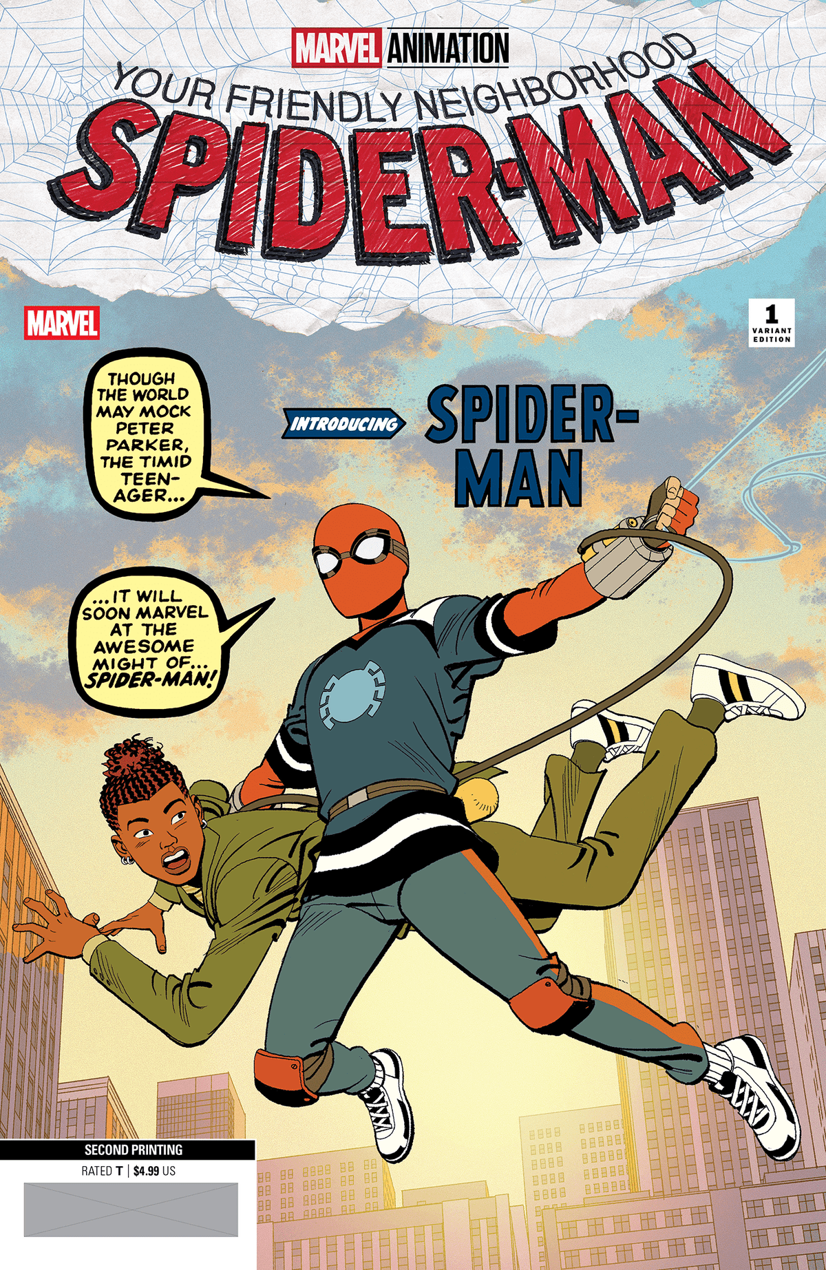 Marvel PRH Comic Books > Incentives YOUR FRIENDLY NEIGHBORHOOD SPIDER-MAN #1 MARVEL ANIMATION 1:25 INCV RATIO 2ND PRINTING VARIANT 75960621029900118 PRH-75960621029900118