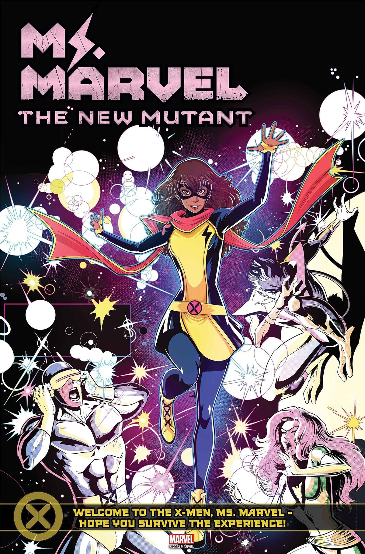 MARVEL PRH Comic Books MS. MARVEL THE NEW MUTANT #1 LUCIANO VECCHIO TEAM HOMAGE VAR 75960620701500181 JUN230935