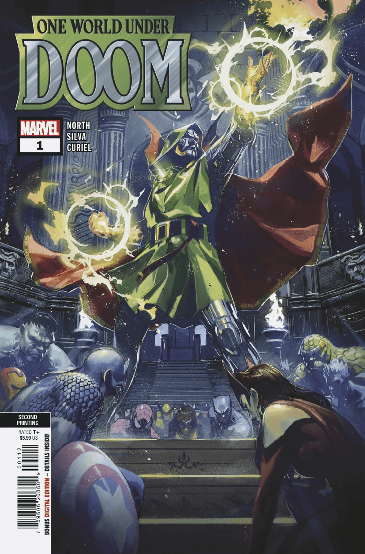 Marvel PRH Comic Books ONE WORLD UNDER DOOM #1 BEN HARVEY 2ND PRINTING VARIANT 75960620860900112 PRH-75960620860900112