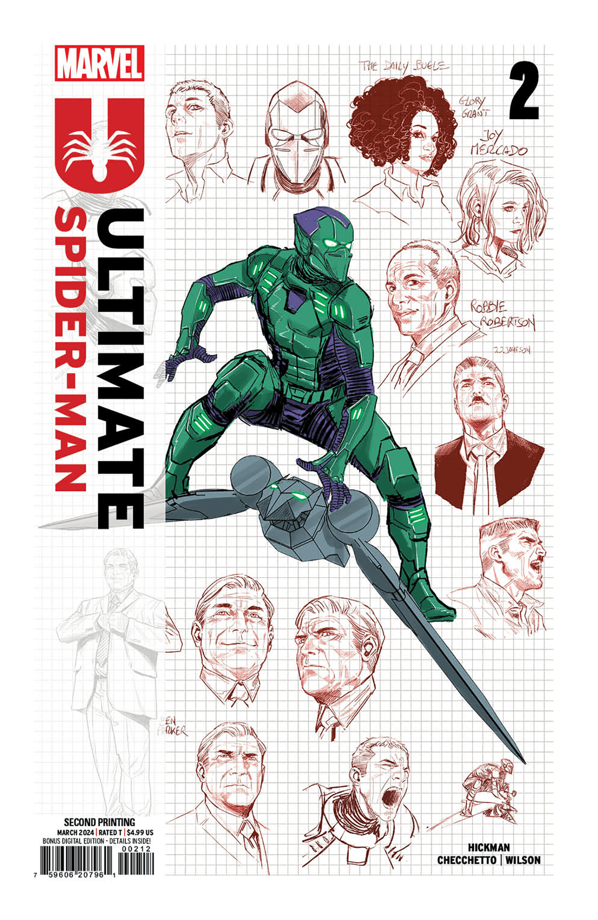 Marvel PRH Comic Books ULTIMATE SPIDER-MAN #2 MARCO CHECCHETTO 2ND PTG VARIANT 75960620796100212 JAN247474