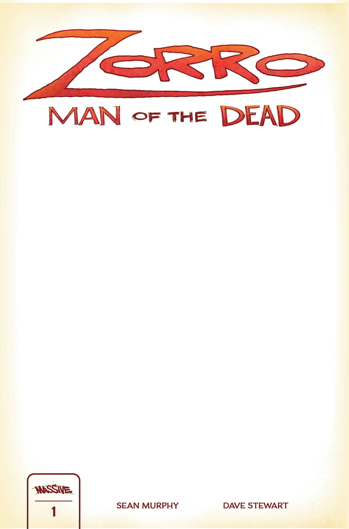 MASSIVE Comic Books ZORRO MAN OF THE DEAD #1 (OF 4) CVR I BLANK SKETCH LTD 2000 72355236078000191 NOV230907
