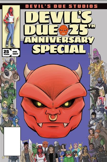 Massive Publishing Comic Books DEVILS DUE 25TH ANNIVERSARY SPECIAL #1 (ONE SHOT) CVR A JOSH BLAYLOCK RETRO HOMAGE 06826706272100111 0426MP0886
