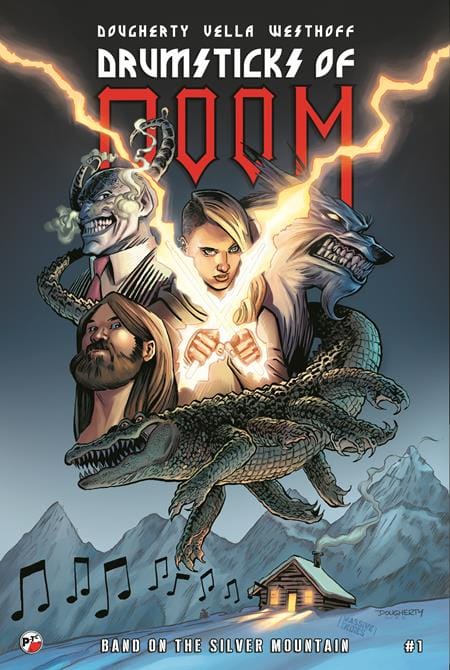 Massive Publishing Comic Books DRUMSTICKS OF DOOM BAND ON THE SILVER MOUNTAIN #1 (OF 3) CVR A DAN DOUGHERTYÂ (Release Date: 09/30/2026) 66618683537100111 0726MP1054