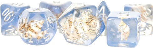 Metallic Dice Games Dice > Metallic Dice Games 16mm Resin Polyhedral Dice Set: Sea Conch (7) 680599384264 MET 603