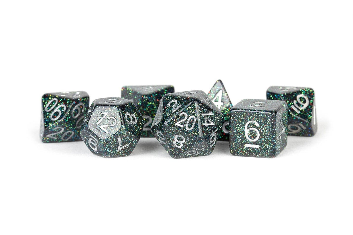 Metallic Dice Games Dice > Metallic Dice Games FanRoll: Resin Poly Dice 7ct - Astro Mica 687700231196 MET 747