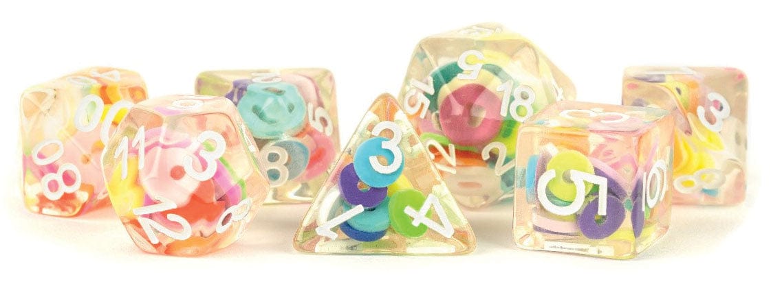 Metallic Dice Games Dice > Metallic Dice Games FanRoll: Resin Poly Dice 7ct - Critical Hoops 687700231608 MET 753