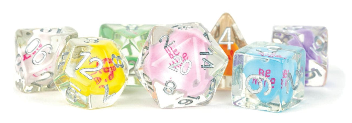 Metallic Dice Games Dice > Metallic Dice Games FanRoll: Resin Poly Dice 7ct - Love Dice 687700231332 MET 749