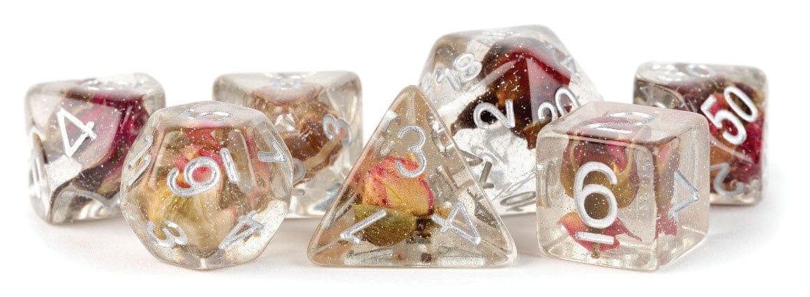 Metallic Dice Games Dice > Metallic Dice Games FanRoll: Resin Poly Dice 7ct - Rose 687700231585 MET 751