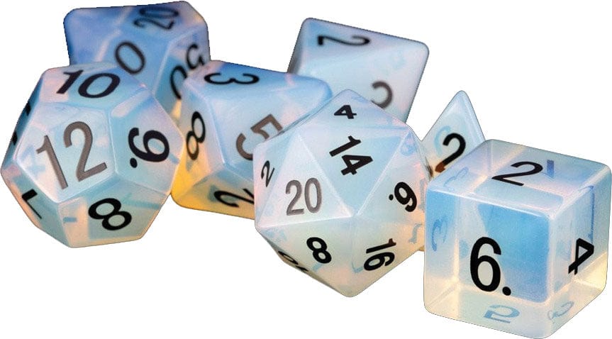 Metallic Dice Games Dice > Metallic Dice Games FanRoll: Stone Poly Dice 7ct - Opalite 680599384370 MET 102